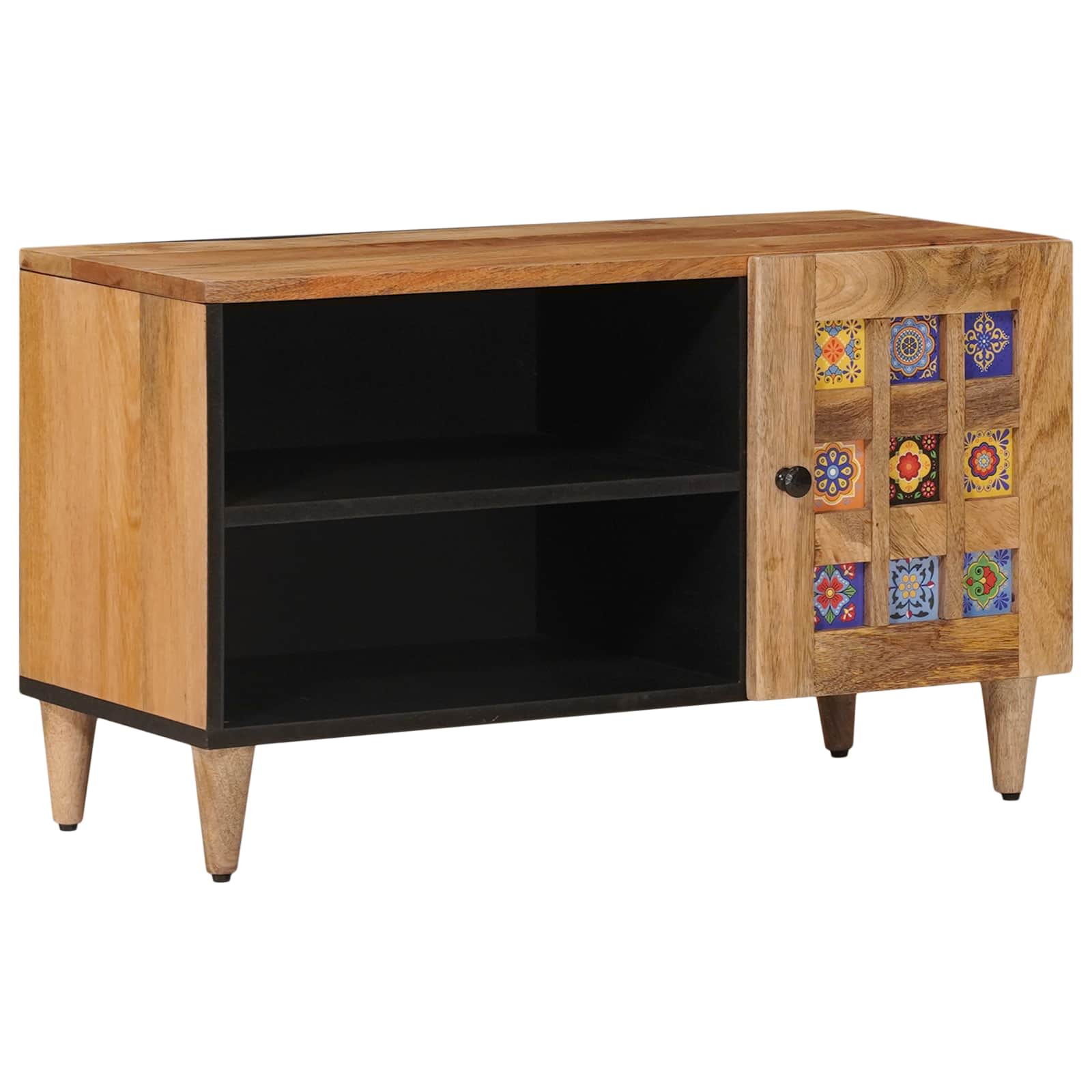 vidaXL TV-kast Walnotenhout 80 x 31,5 x 46 cm Massief Mango Hout
