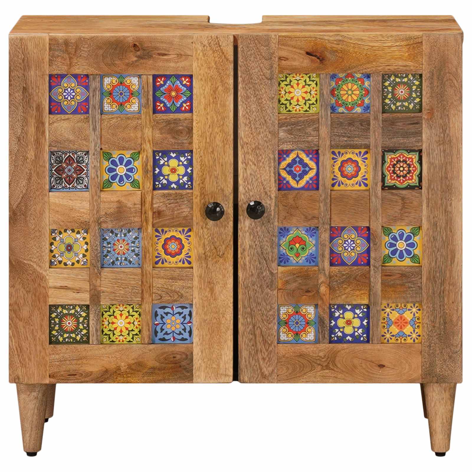vidaXL Badkamer wastafelkast met opslag Walnotenhout 62 x 33 x 58 cm