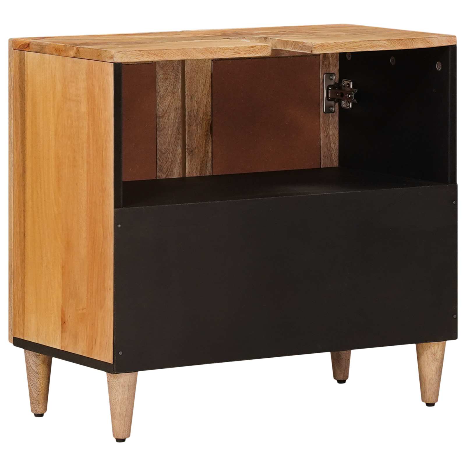 vidaXL Badkamer wastafelkast met opslag Walnotenhout 62 x 33 x 58 cm