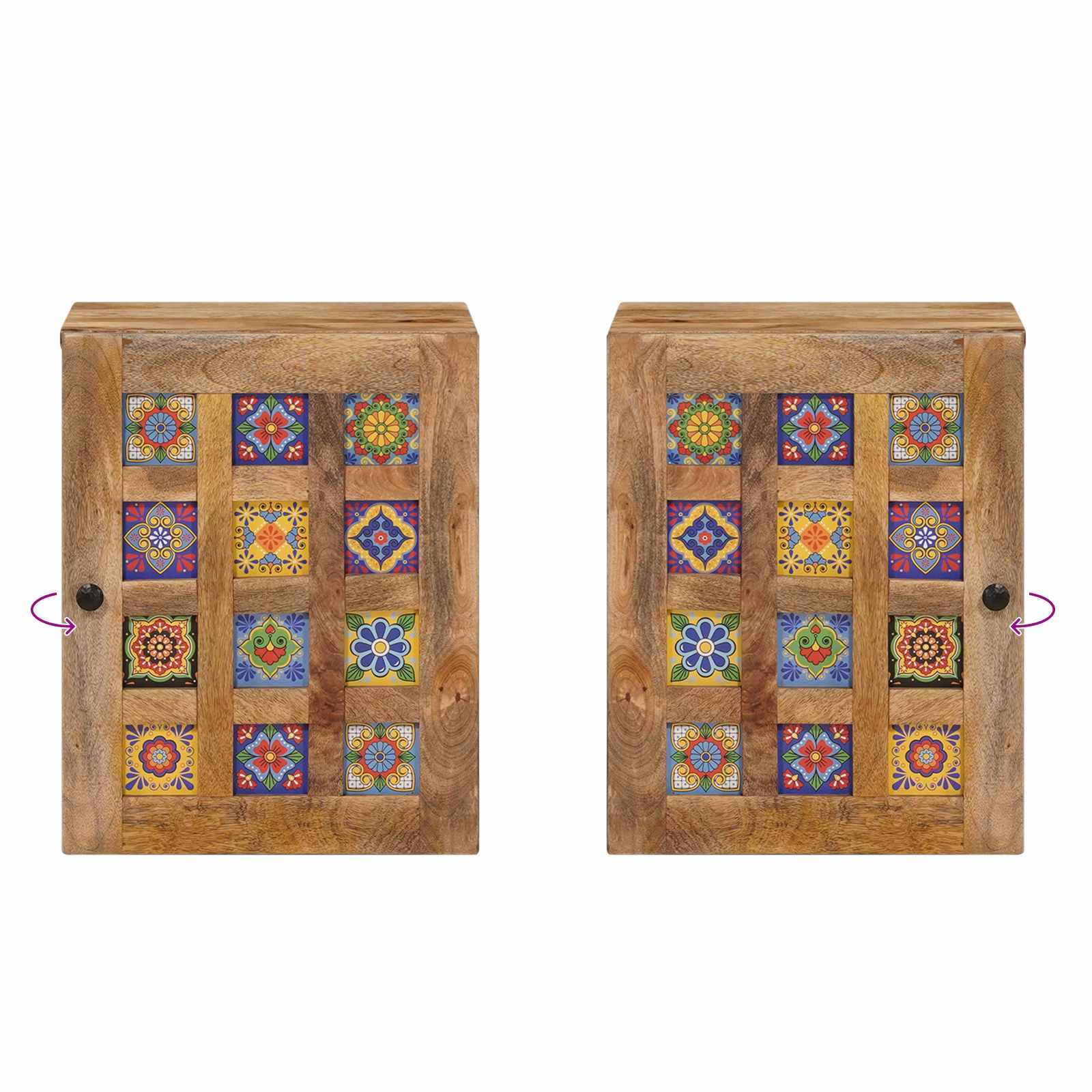 vidaXL Badkamer Hangkast met opslag Walnotenhout 38 x 33,5 x 48 cm