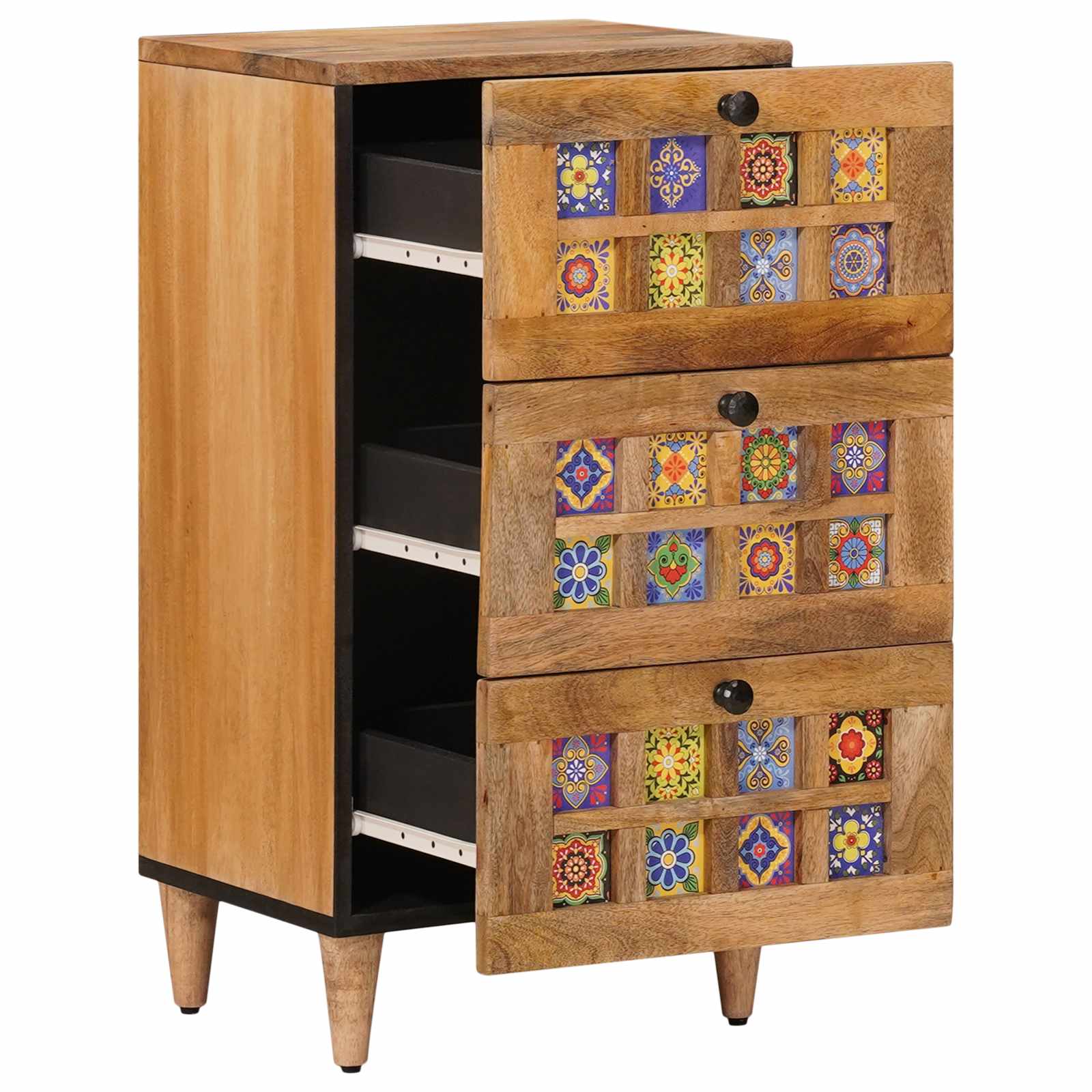 vidaXL Dressoir Walnotenhout 40 x 33,5 x 75 cm Massief Mango Hout