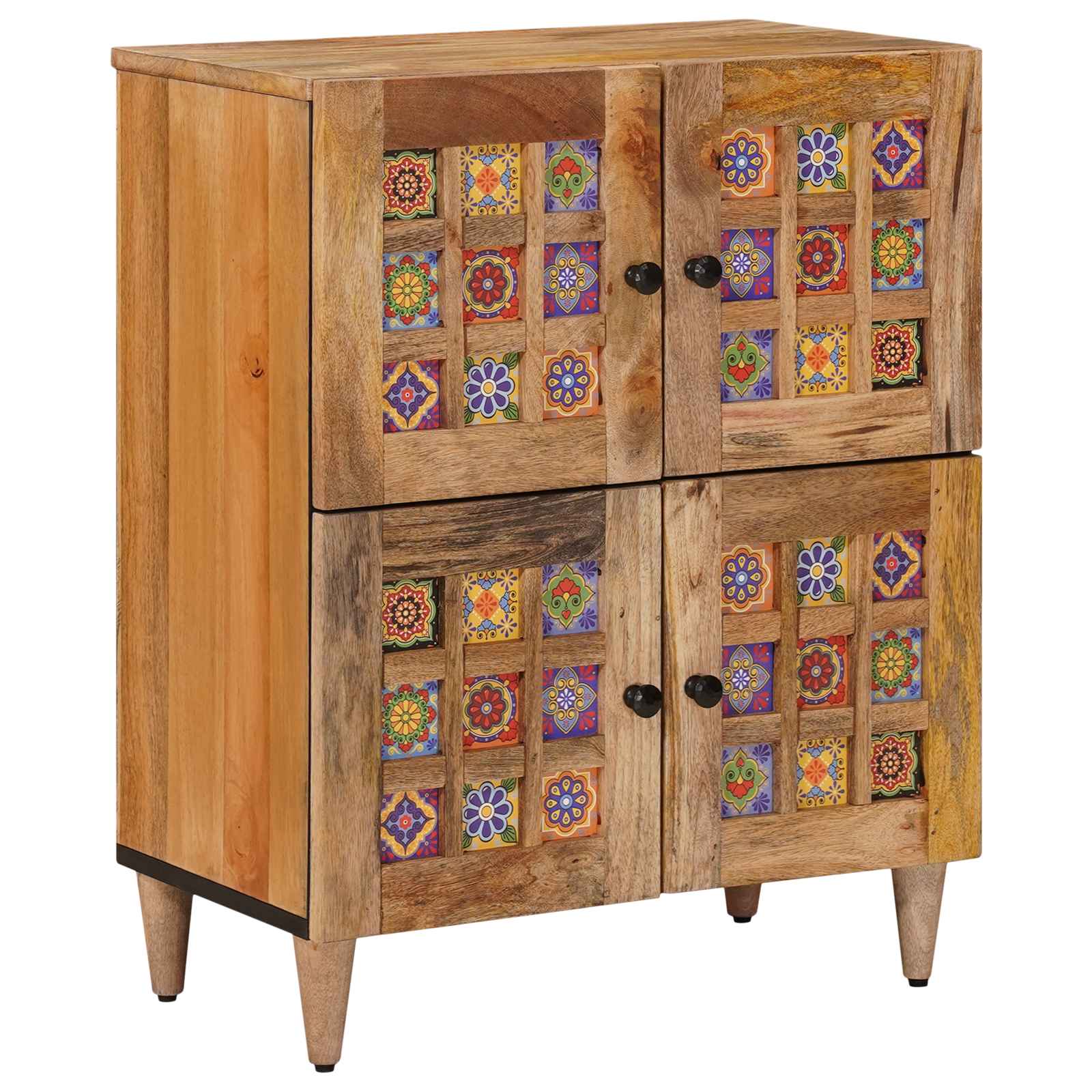 vidaXL Dressoir Walnotenhout 60 x 33,5 x 75 cm Massief Mango Hout