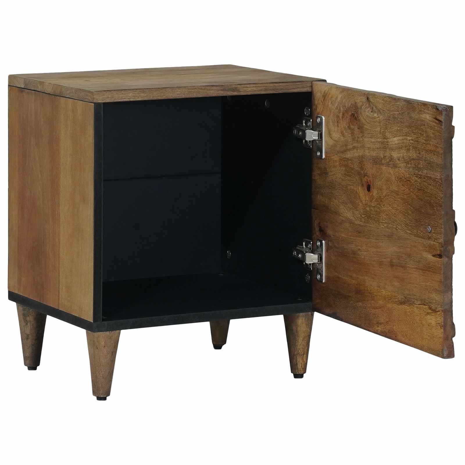 vidaXL Nachtkastje Wit 40 x 33,5 x 46 cm Massief Mango Hout