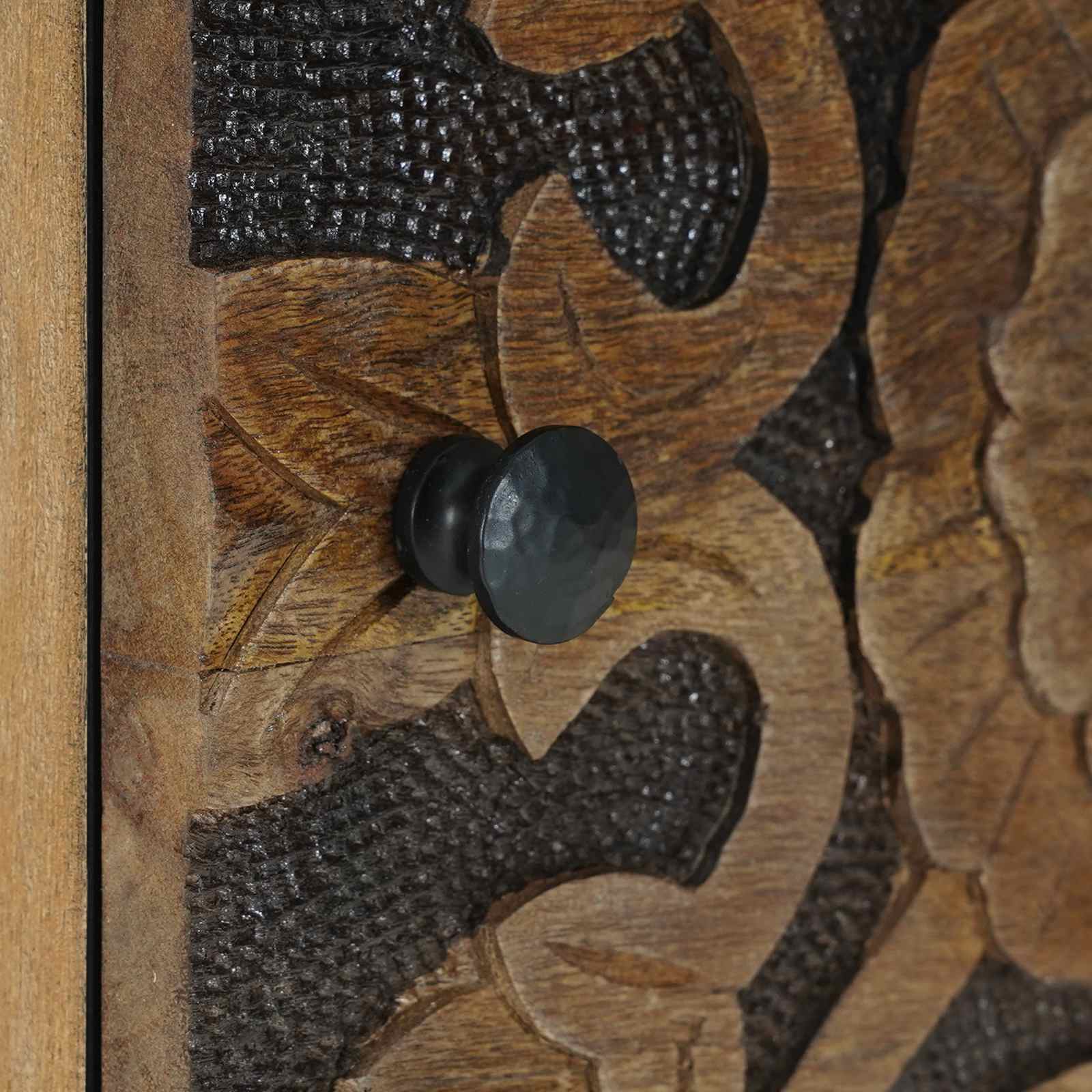 vidaXL Nachtkastje Wit 40 x 33,5 x 46 cm Massief Mango Hout