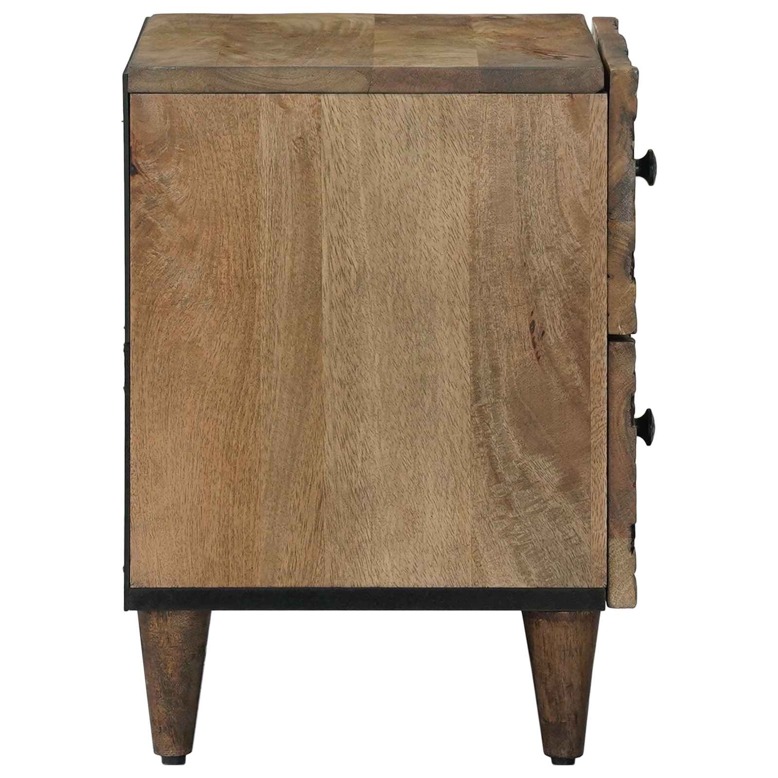 vidaXL Nachtkastje met lade Wit 40 x 33,5 x 46 cm Massief Mango Hout