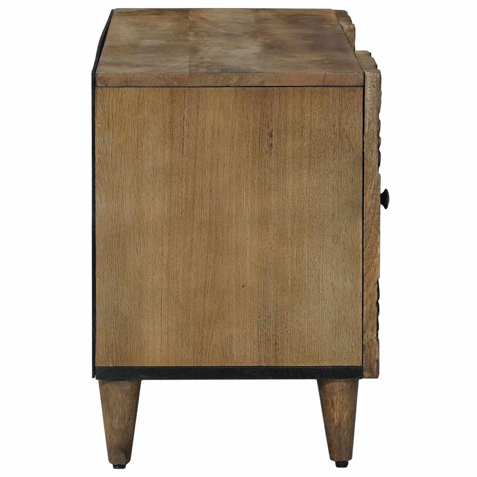 vidaXL TV-kast met opslag Wit 105 x 33,5 x 46 cm Massief Mango Hout