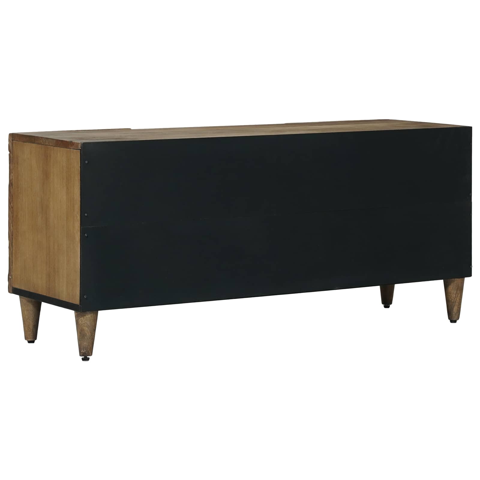 vidaXL TV-kast met opslag Wit 105 x 33,5 x 46 cm Massief Mango Hout