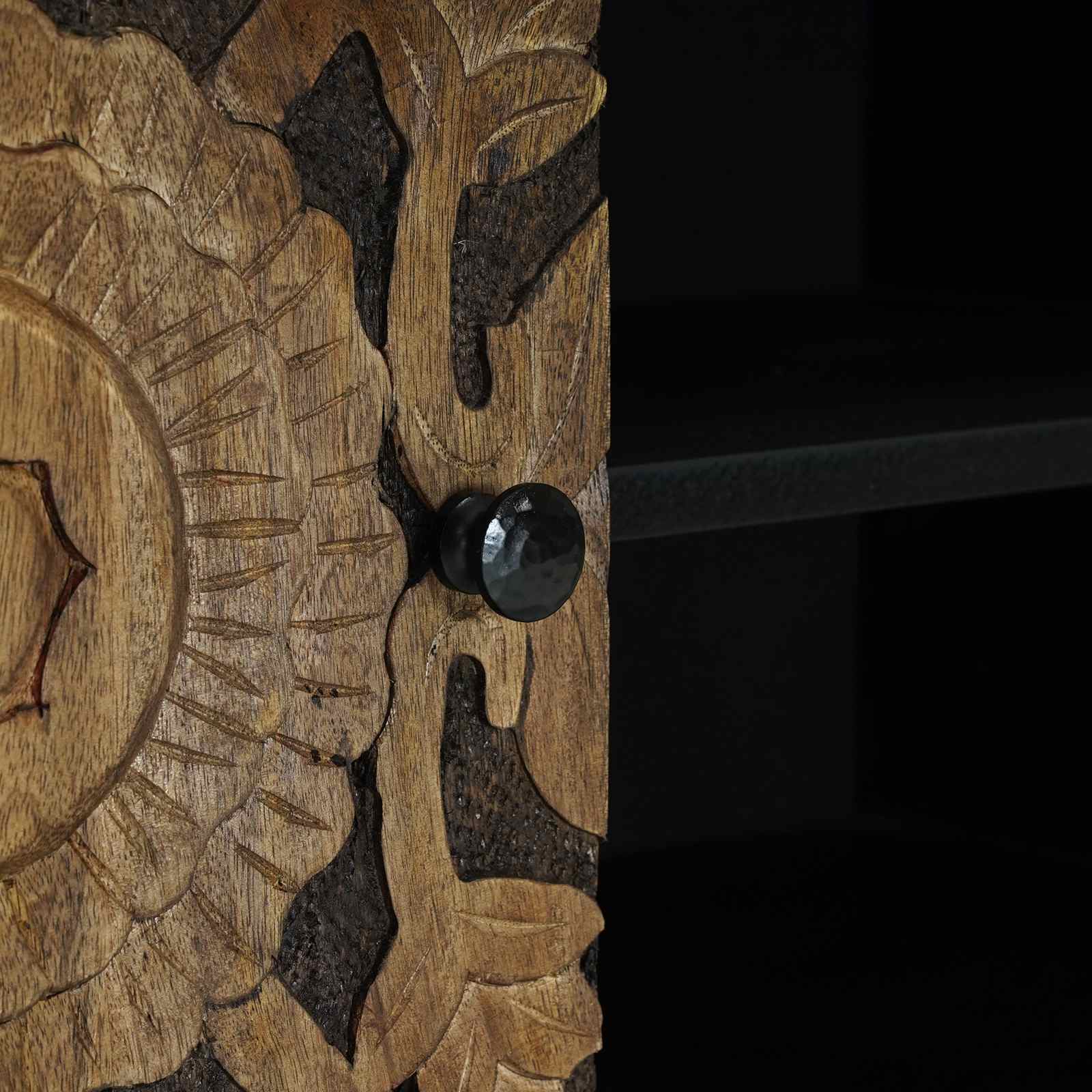 vidaXL TV-kast met opslag Wit 105 x 33,5 x 46 cm Massief Mango Hout