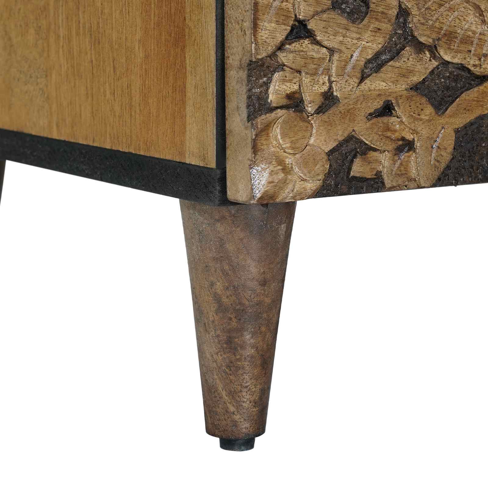 vidaXL TV-kast met opslag Wit 70 x 33,5 x 46 cm Massief Mango Hout