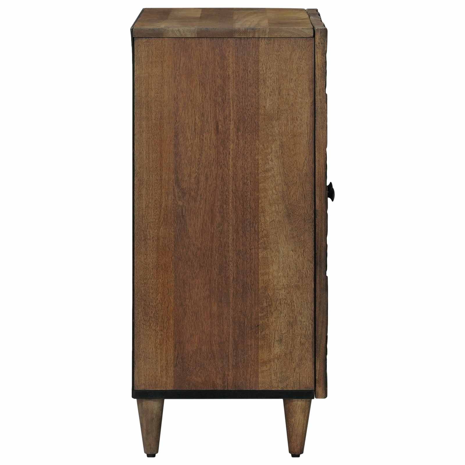 vidaXL Opslag Dressoir Wit 60 x 33,5 x 75 cm Massief Mango Hout