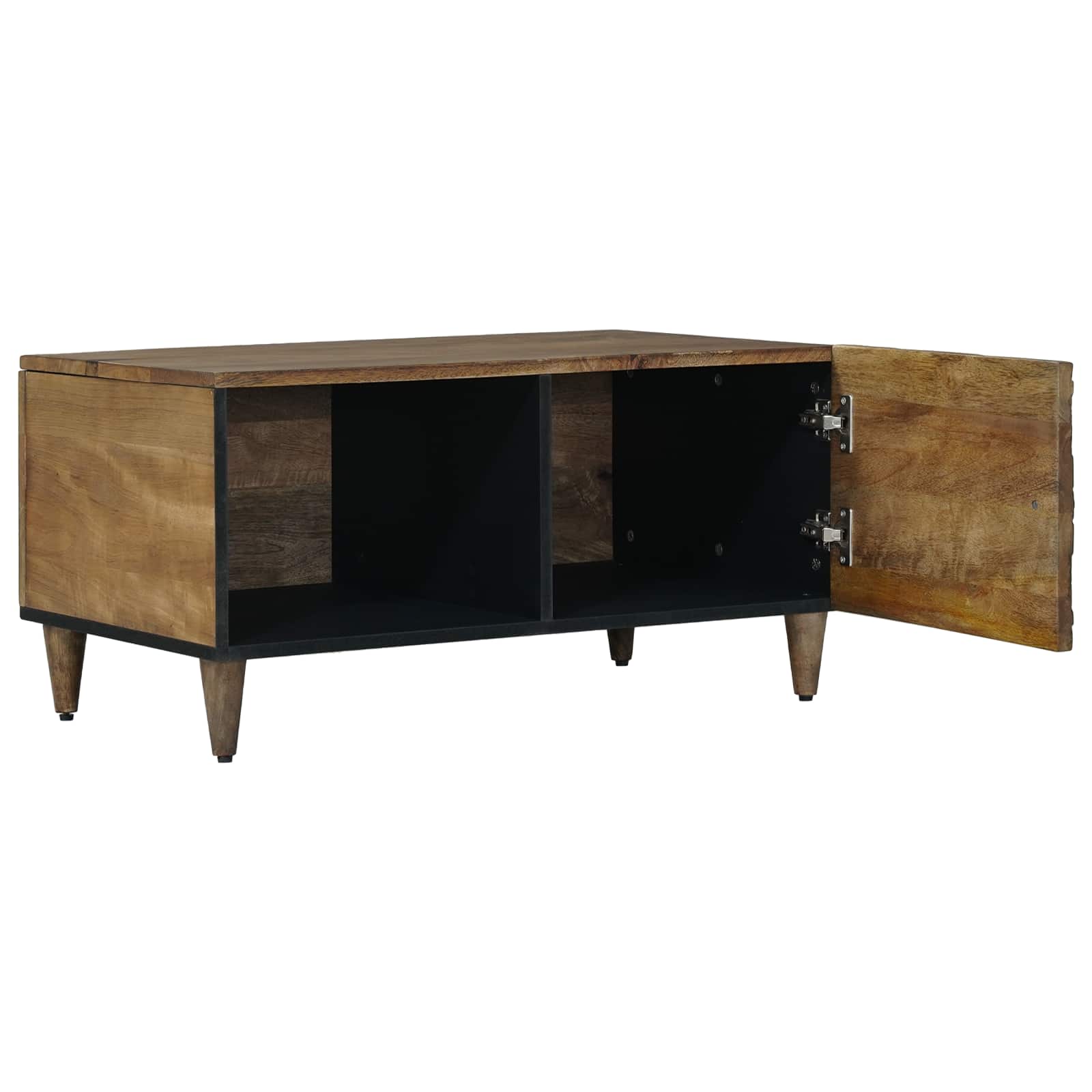 vidaXL Salontafel Wit 80 x 50 x 40 cm Massief Mango Hout
