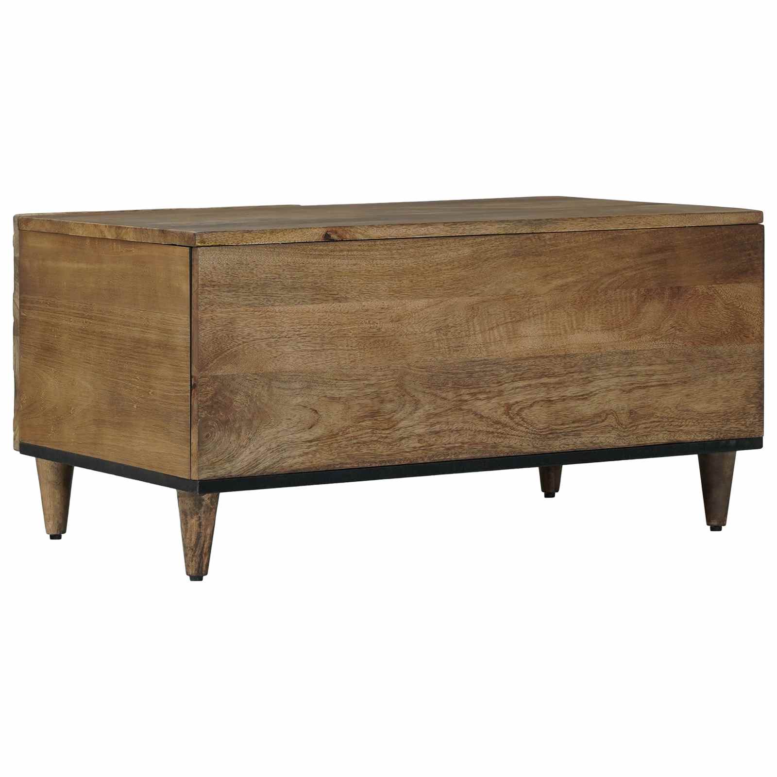 vidaXL Salontafel Wit 80 x 50 x 40 cm Massief Mango Hout