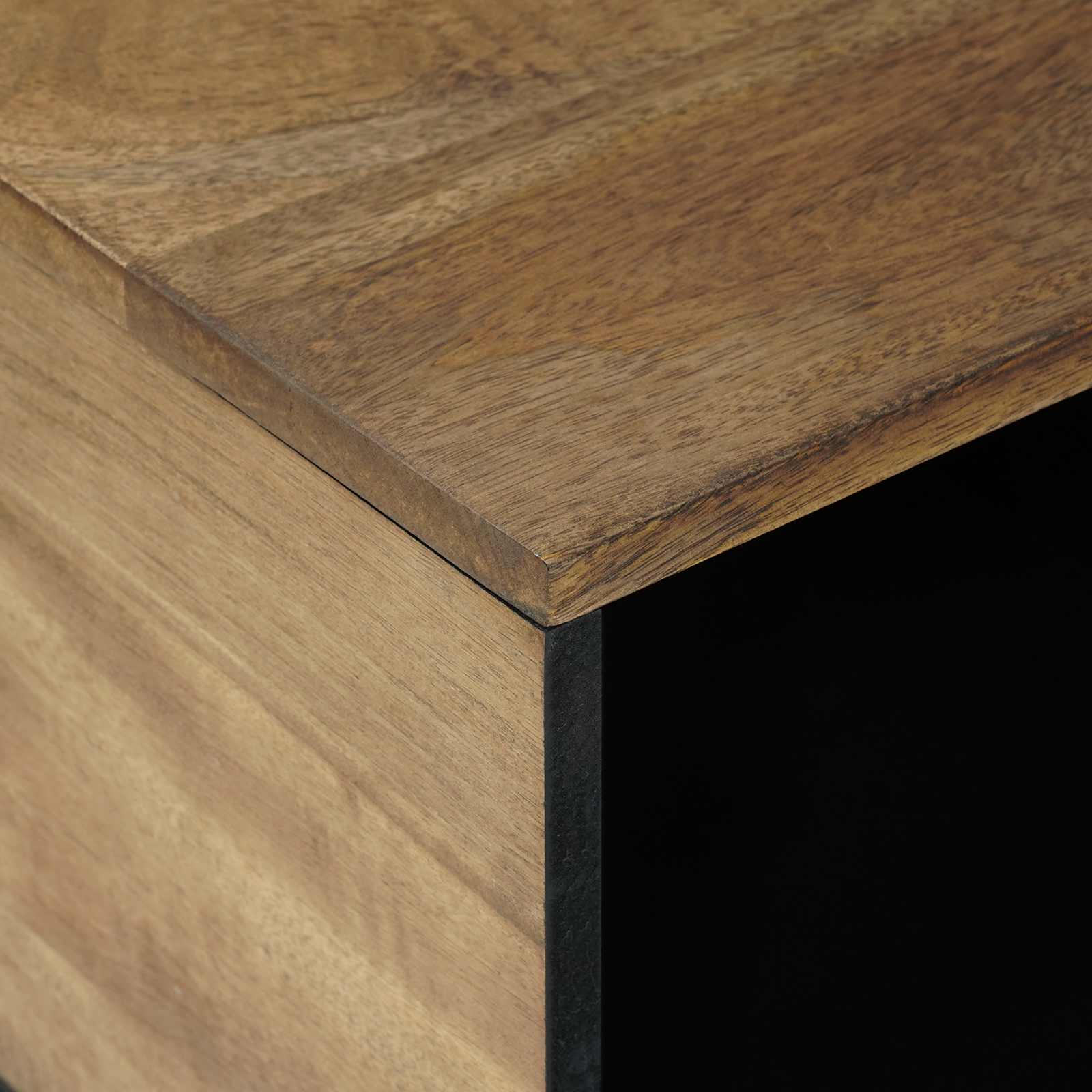 vidaXL Salontafel Wit 80 x 50 x 40 cm Massief Mango Hout