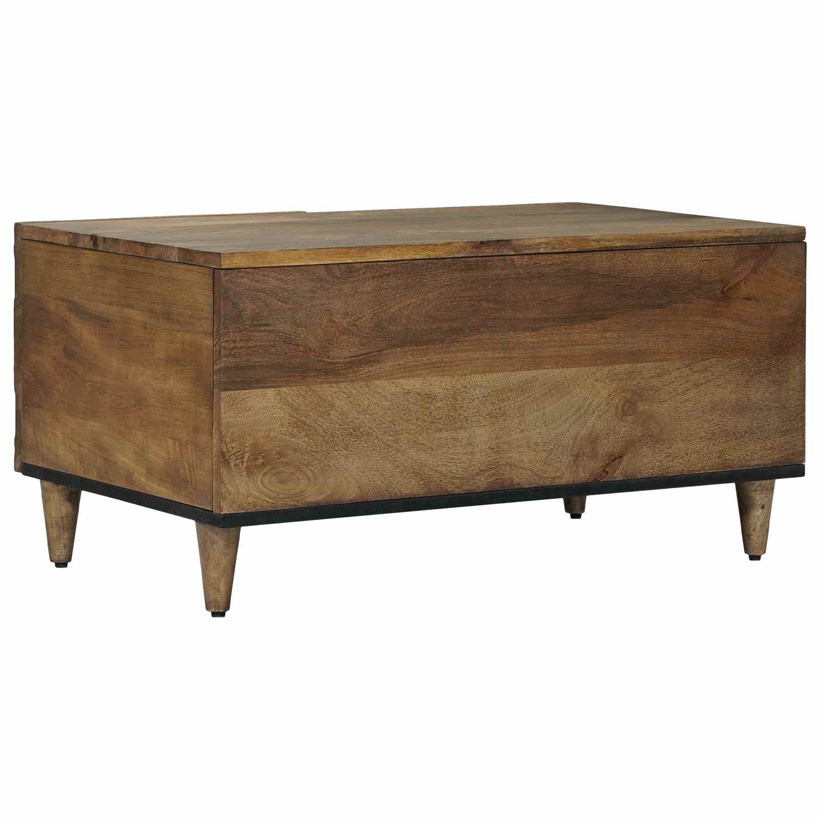 vidaXL Salontafel Wit 80 x 50 x 40 cm Massief Mango Hout