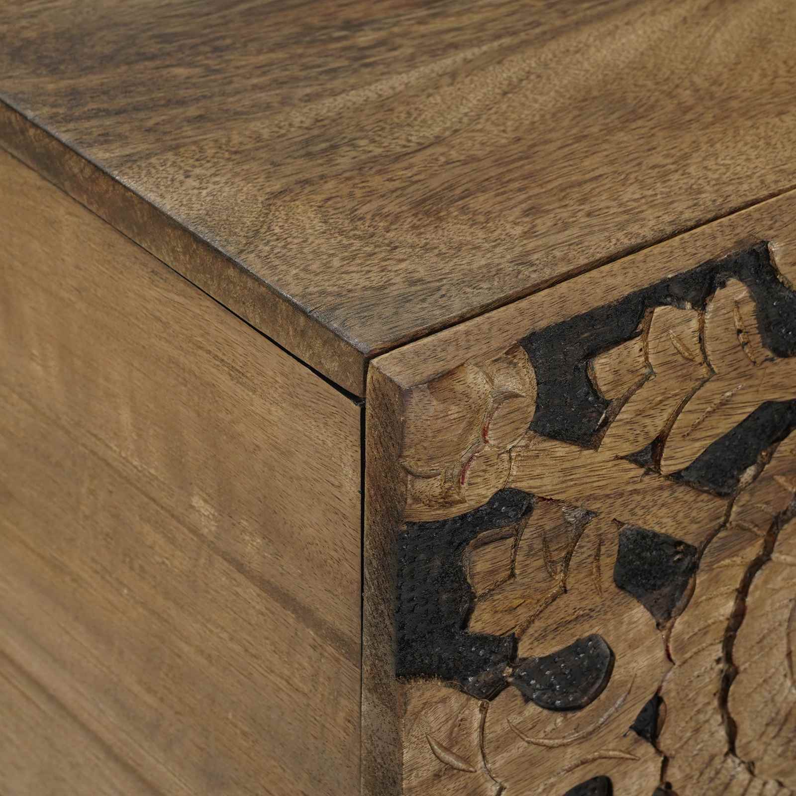 vidaXL Salontafel Wit 80 x 50 x 40 cm Massief Mango Hout