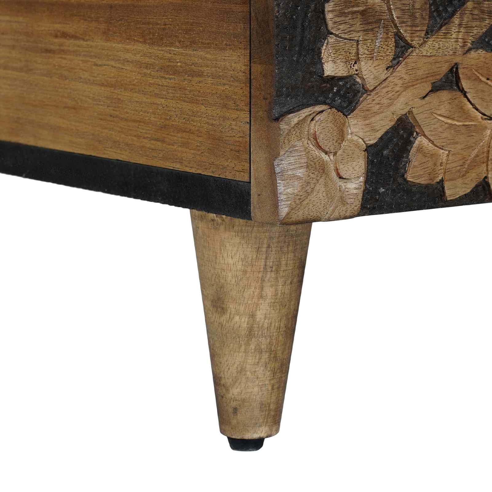 vidaXL Salontafel Wit 80 x 50 x 40 cm Massief Mango Hout