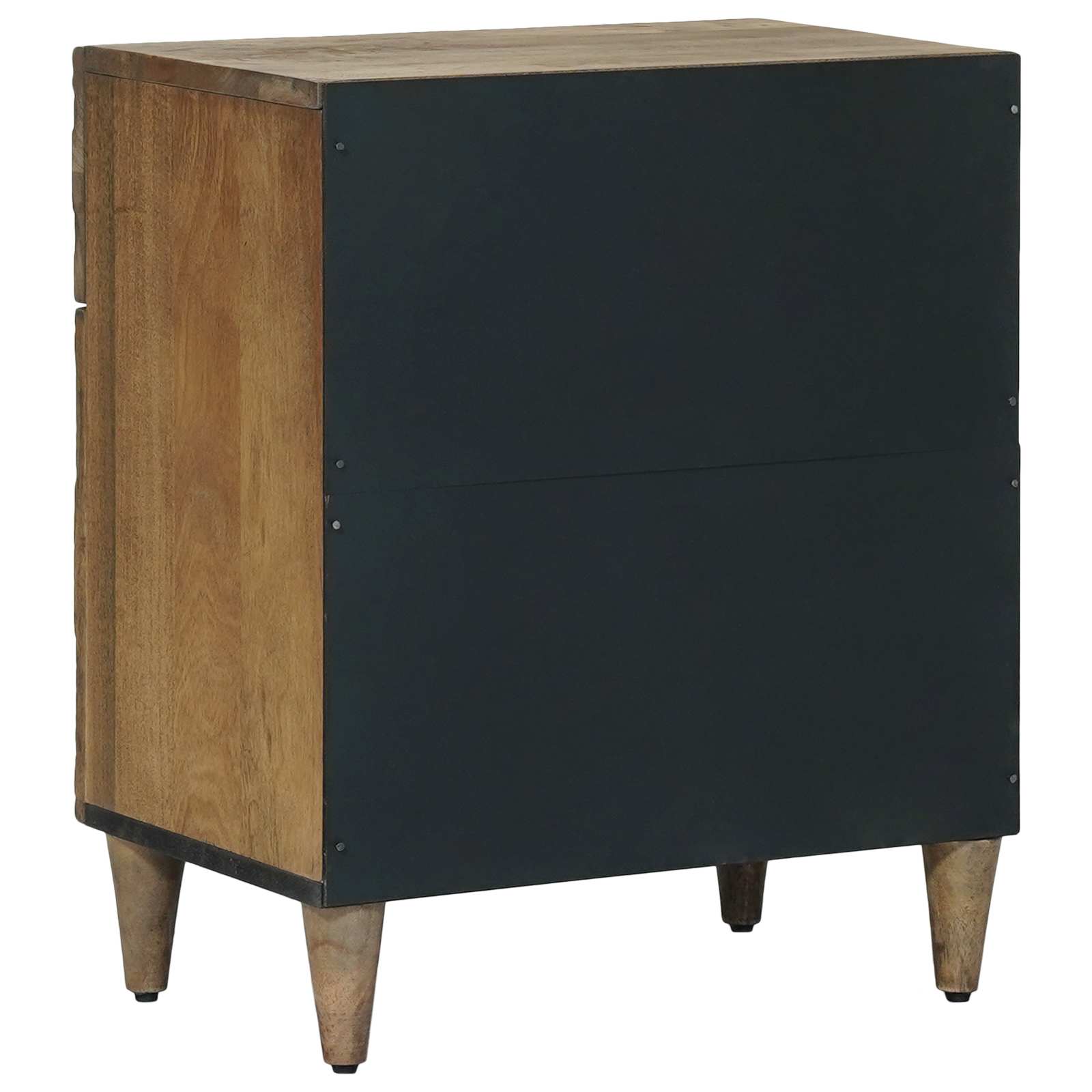 vidaXL Bed kast met lade Wit 50 x 33 x 60 cm Massief Mango Hout