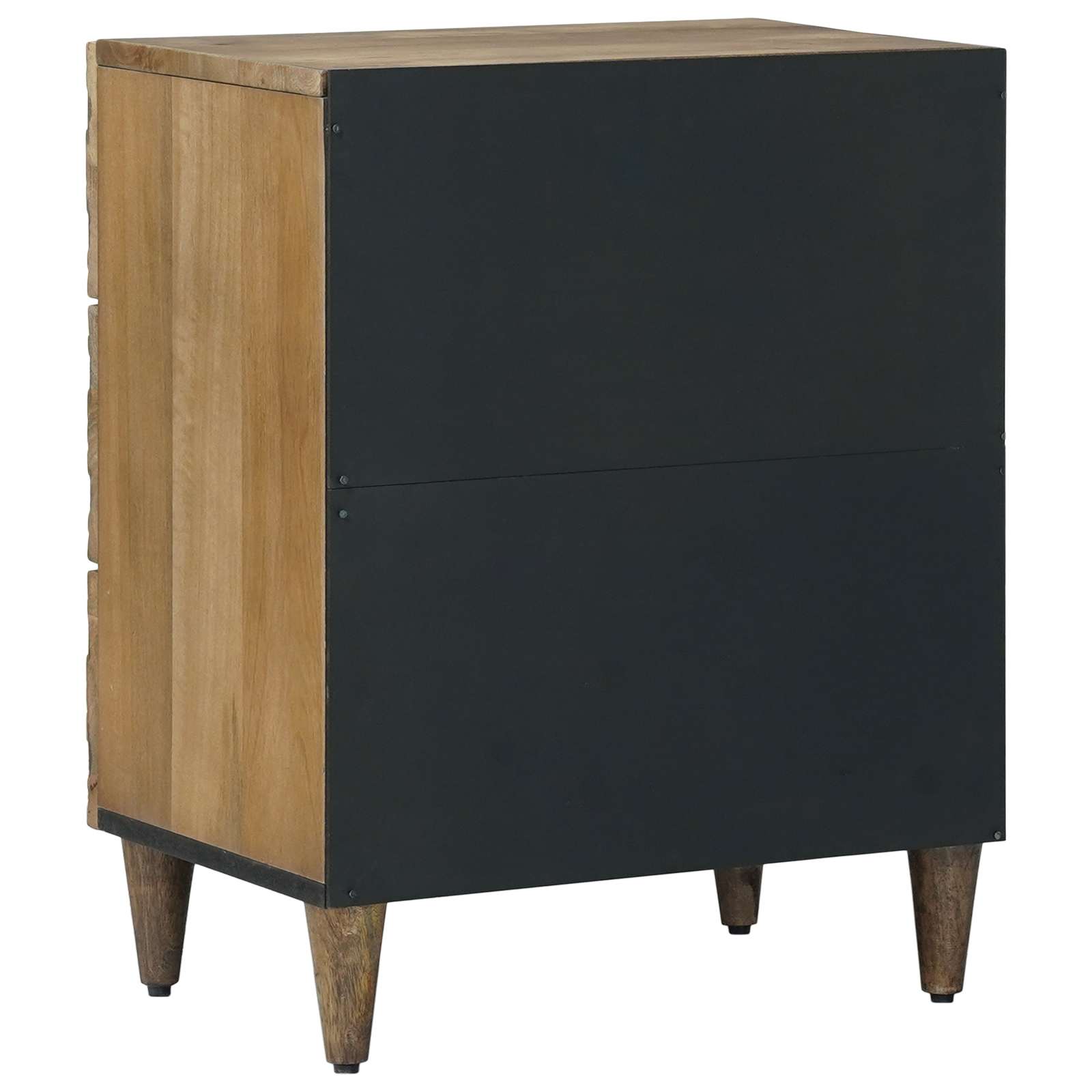 vidaXL Bed kast met lade Wit 50 x 33 x 60 cm Massief Mango Hout