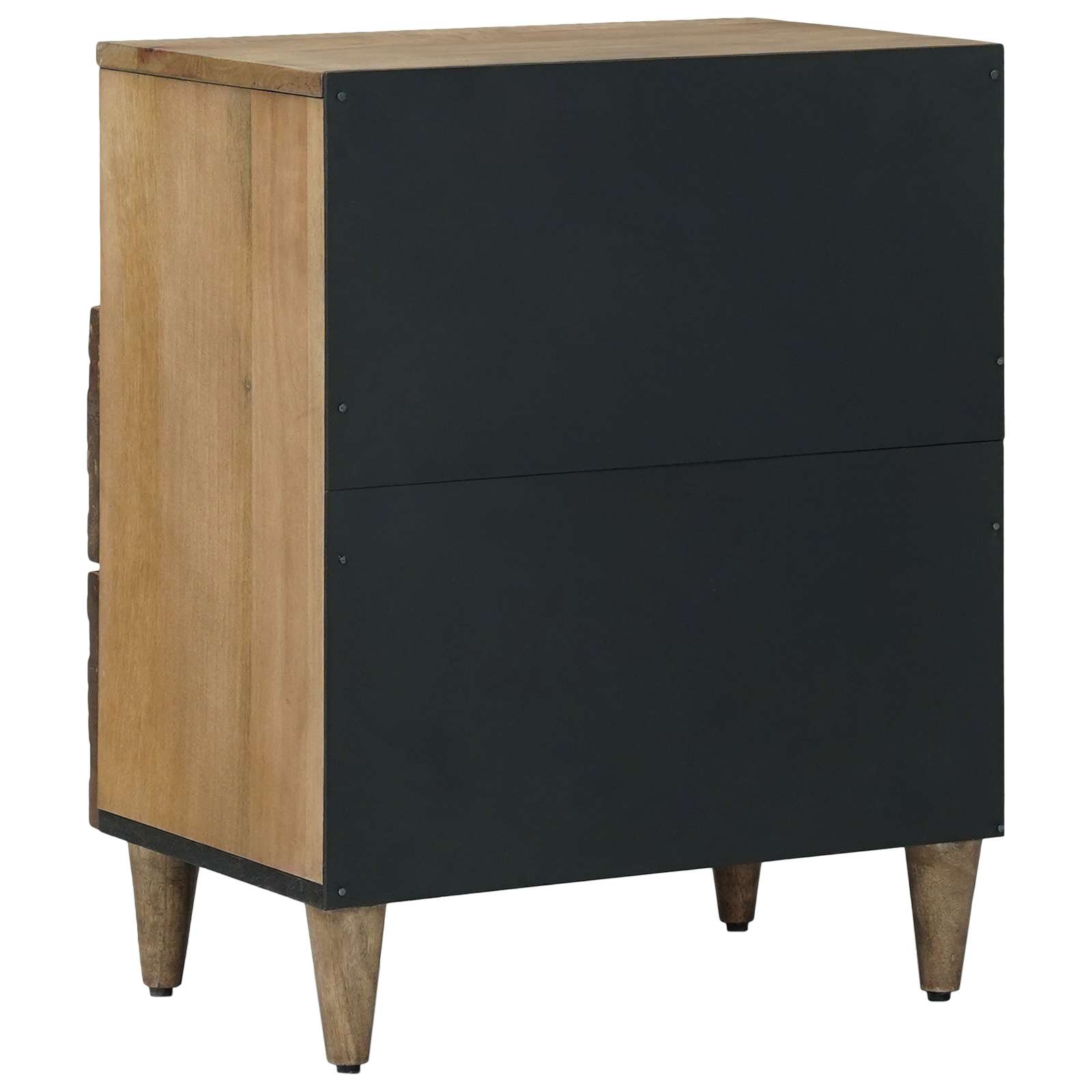 vidaXL Bed kast met lade Wit 50 x 33 x 60 cm Massief Mango Hout