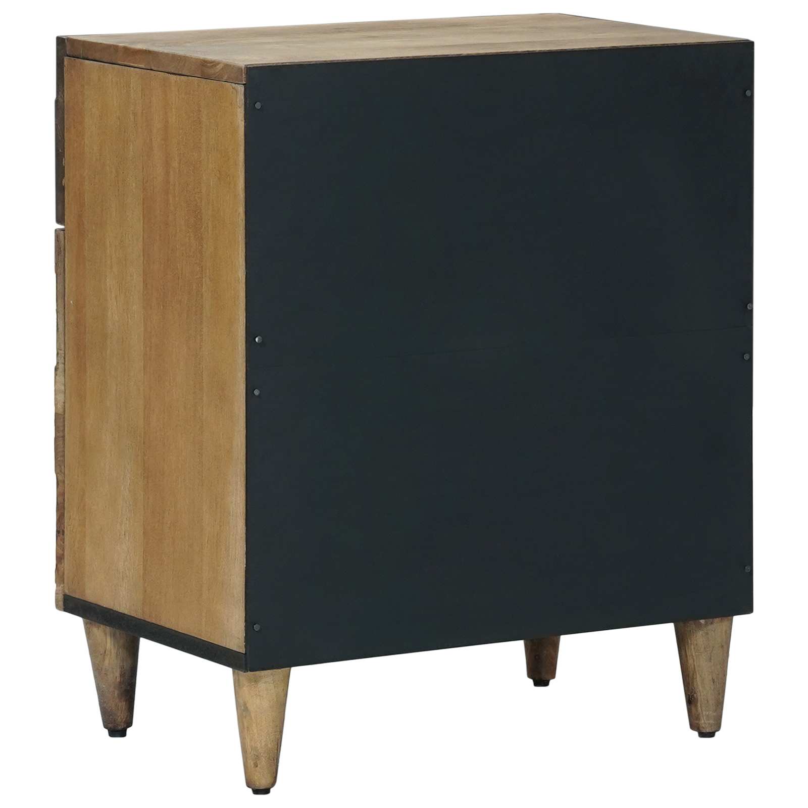 vidaXL Bed kast met lade Wit 50 x 33 x 60 cm Massief Mango Hout