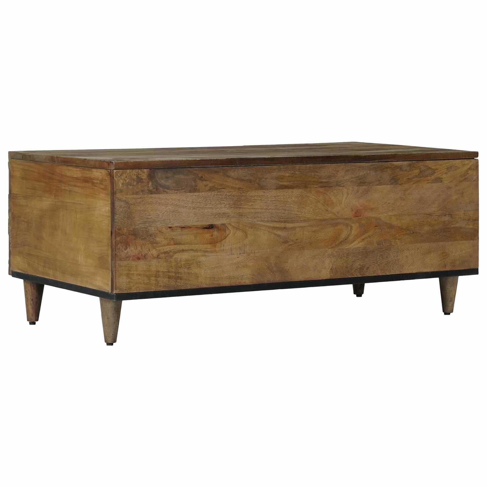vidaXL Salontafel Wit 100 x 54 x 40 cm Massief Mango Hout