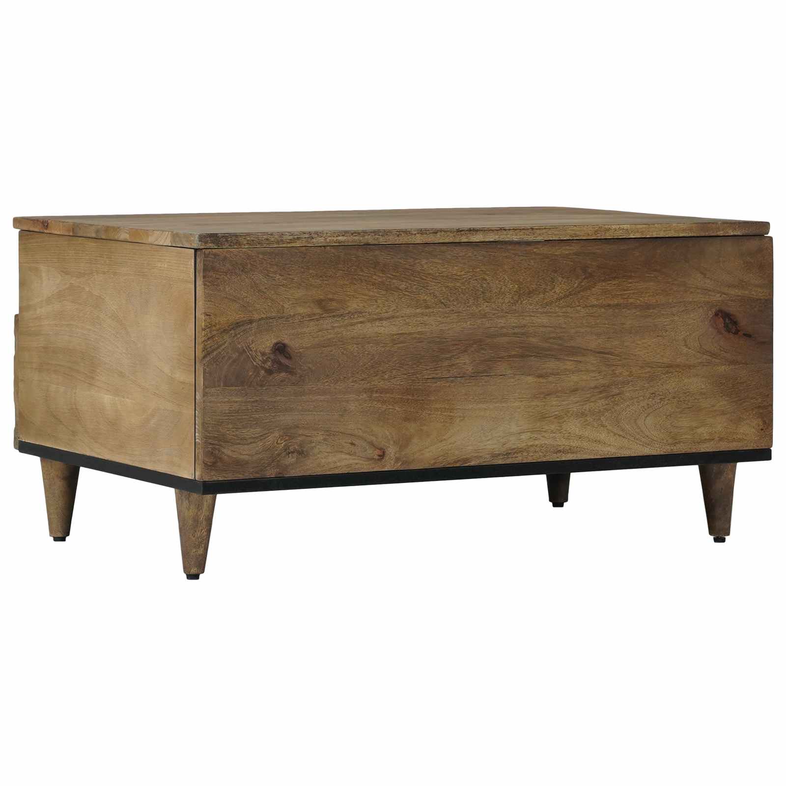 vidaXL Salontafel met lade Wit 80 x 54 x 40 cm Massief Mango Hout