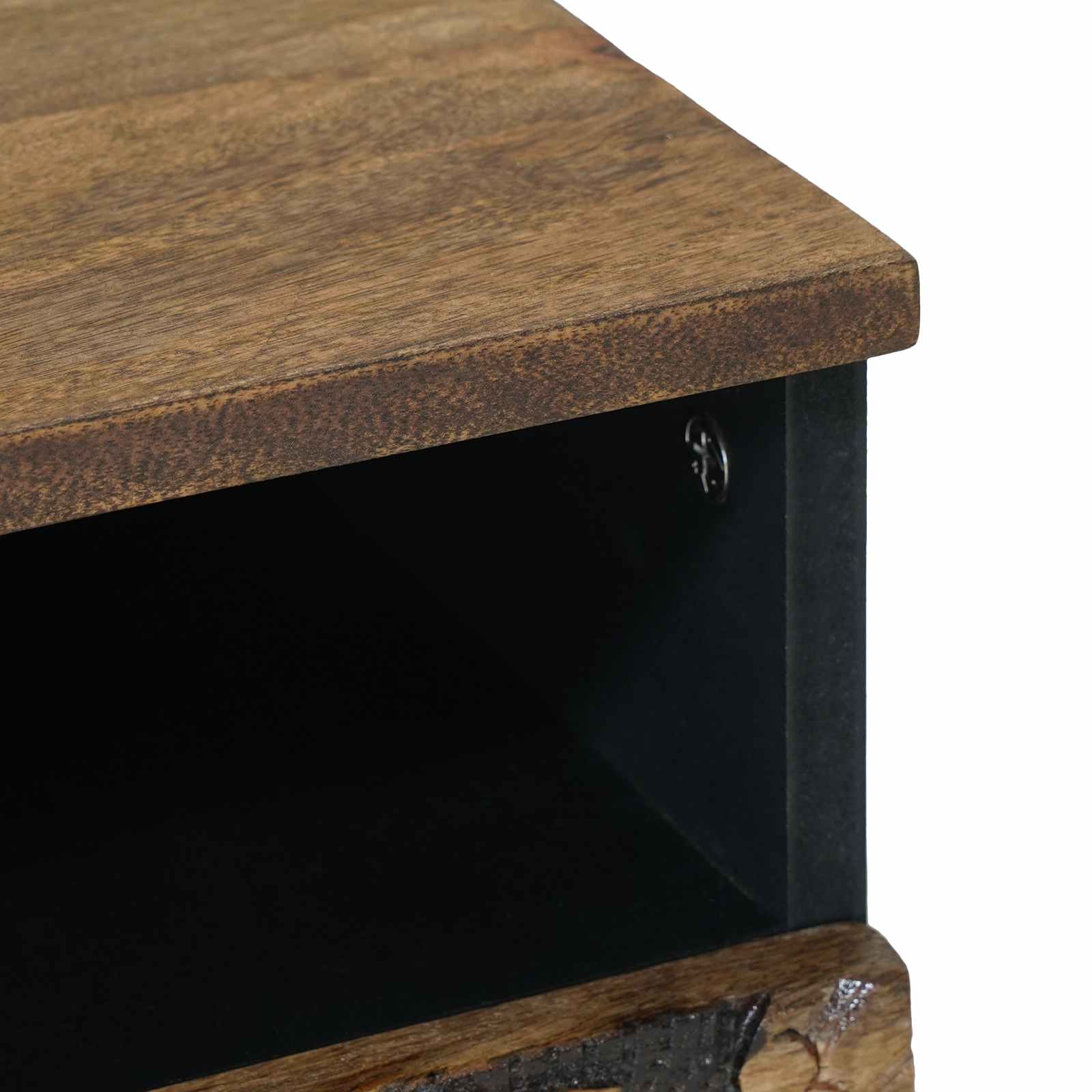 vidaXL Salontafel met lade Wit 80 x 54 x 40 cm Massief Mango Hout