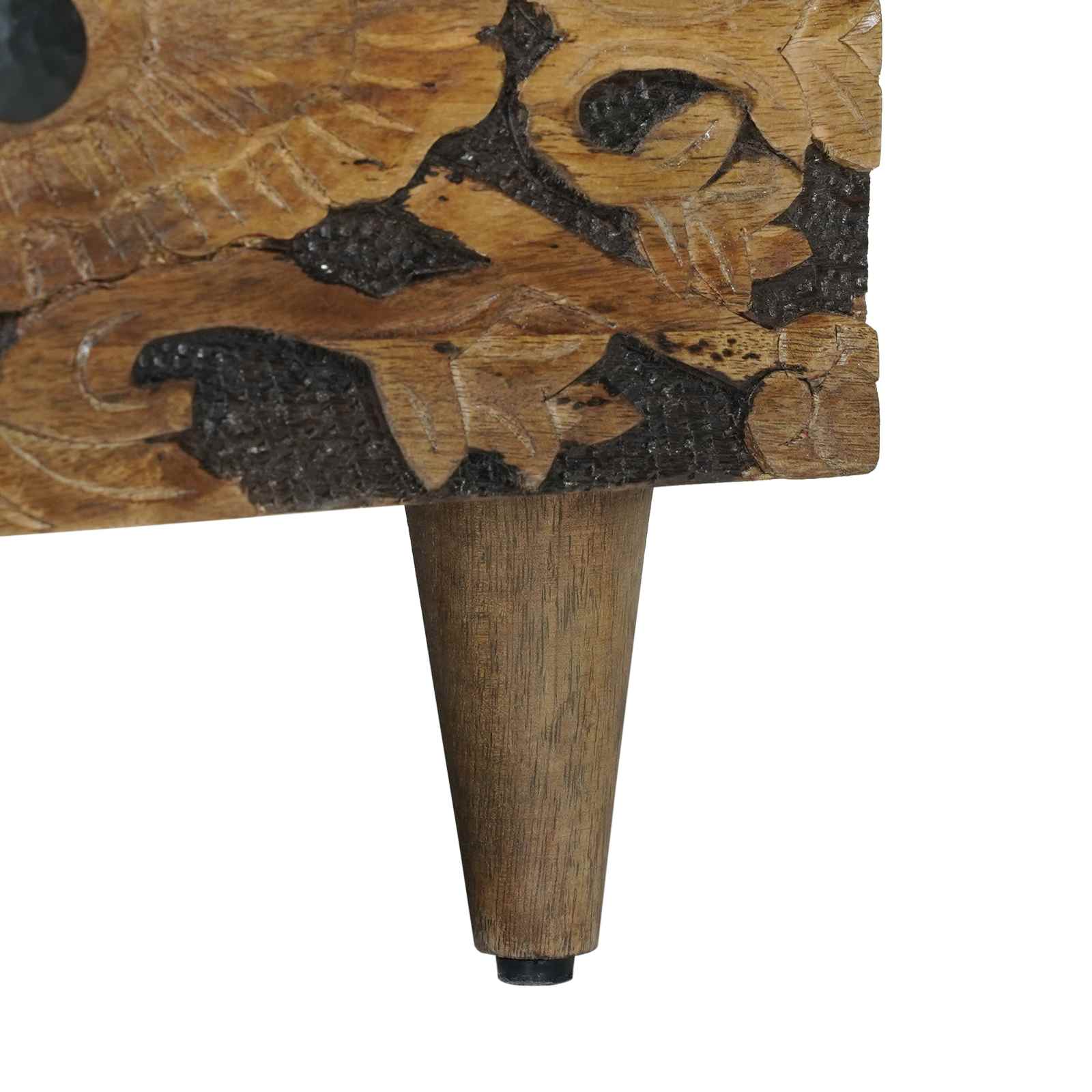 vidaXL Salontafel met lade Wit 80 x 54 x 40 cm Massief Mango Hout