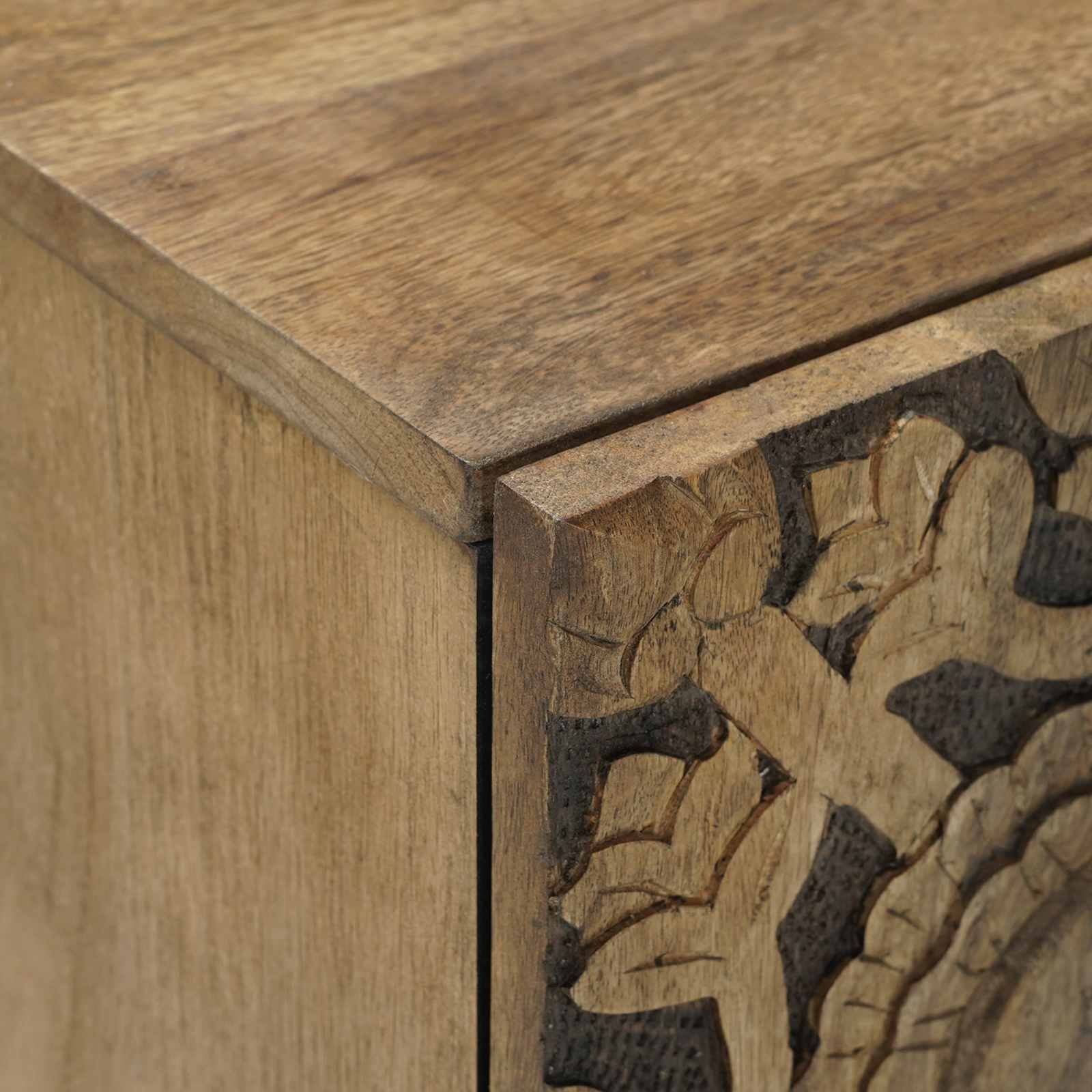 vidaXL TV-kast met lade Wit 105 x 33,5 x 46 cm Massief Mango Hout