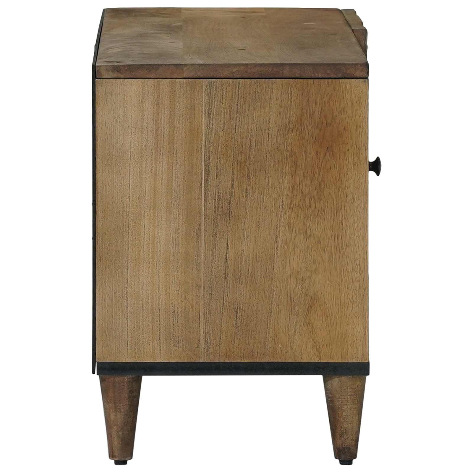 vidaXL TV-kast met opslag Wit 80 x 31,5 x 46 cm Massief Mango Hout
