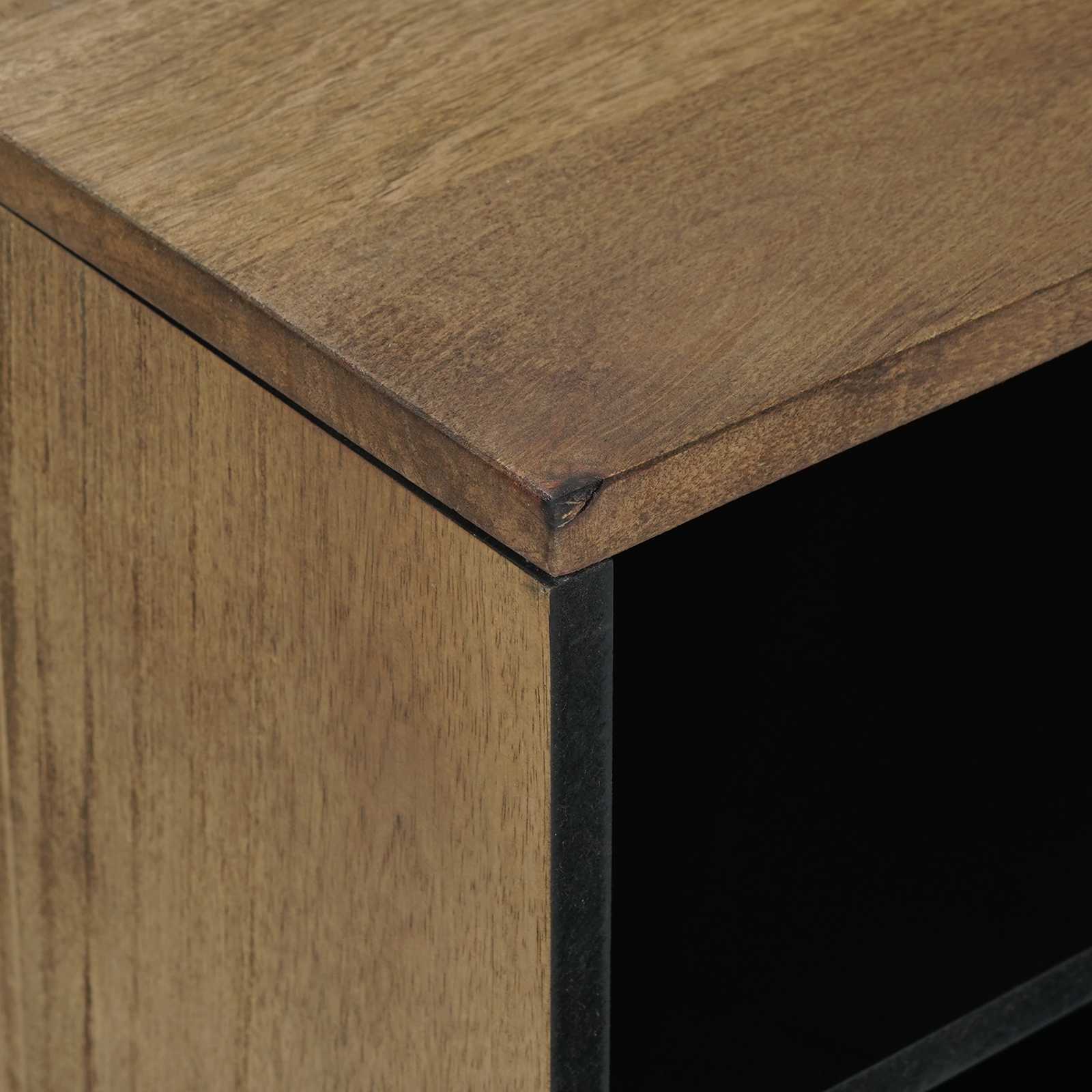 vidaXL TV-kast met opslag Wit 80 x 31,5 x 46 cm Massief Mango Hout