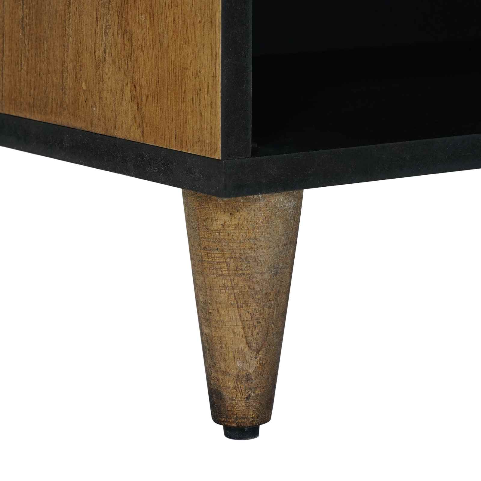vidaXL TV-kast met opslag Wit 80 x 31,5 x 46 cm Massief Mango Hout