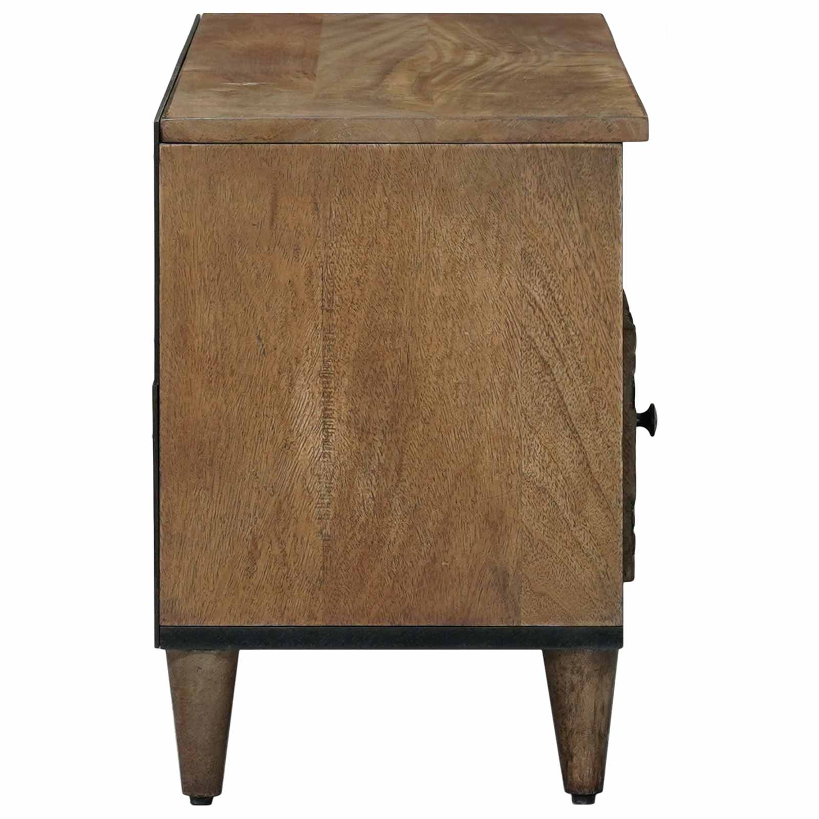 vidaXL TV-kast met lade Wit 100 x 33,5 x 46 cm Massief Mango Hout