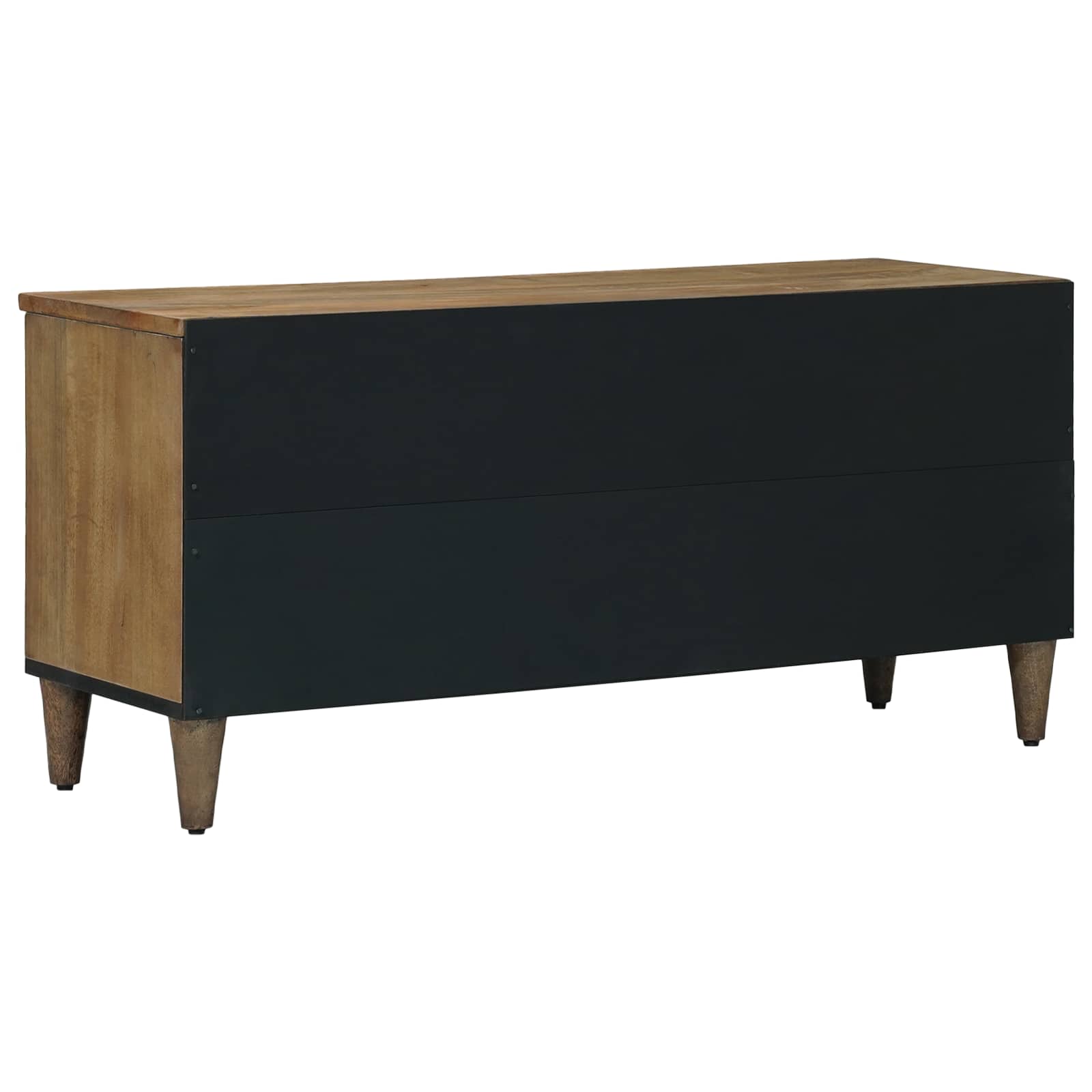 vidaXL TV-kast met lade Wit 100 x 33,5 x 46 cm Massief Mango Hout