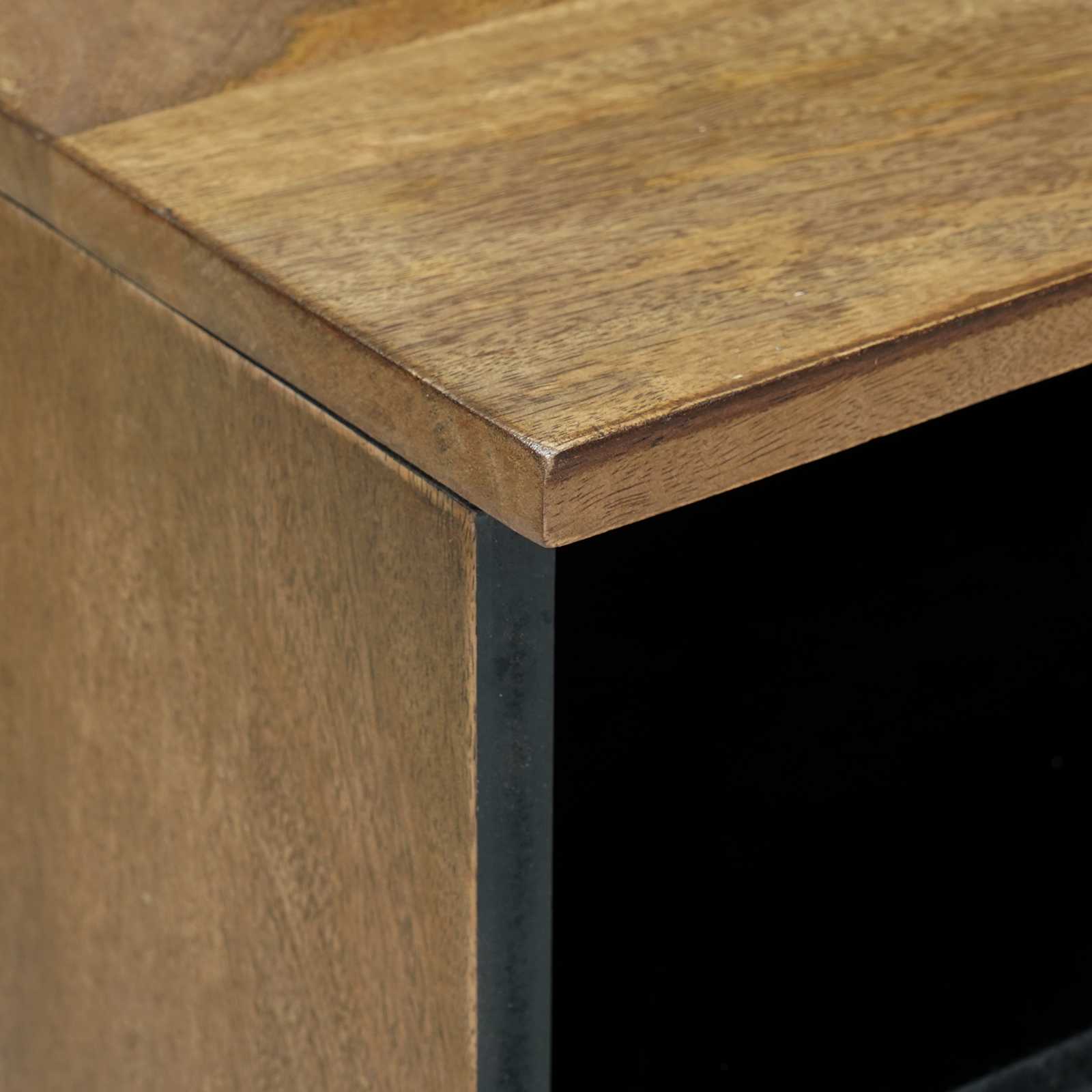 vidaXL TV-kast met lade Wit 100 x 33,5 x 46 cm Massief Mango Hout