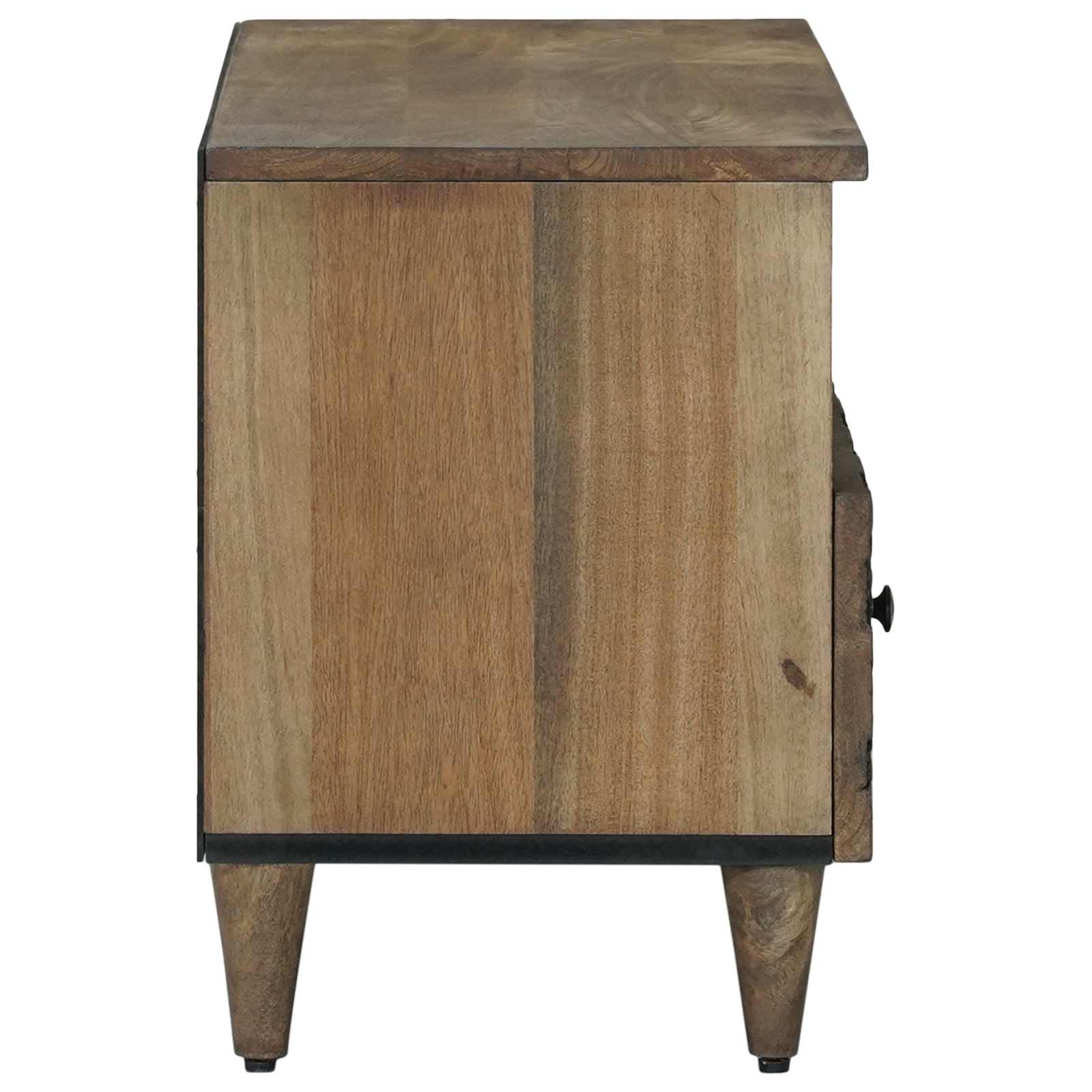 vidaXL TV-kast met lade Wit 80 x 33,5 x 46 cm Massief Mango Hout