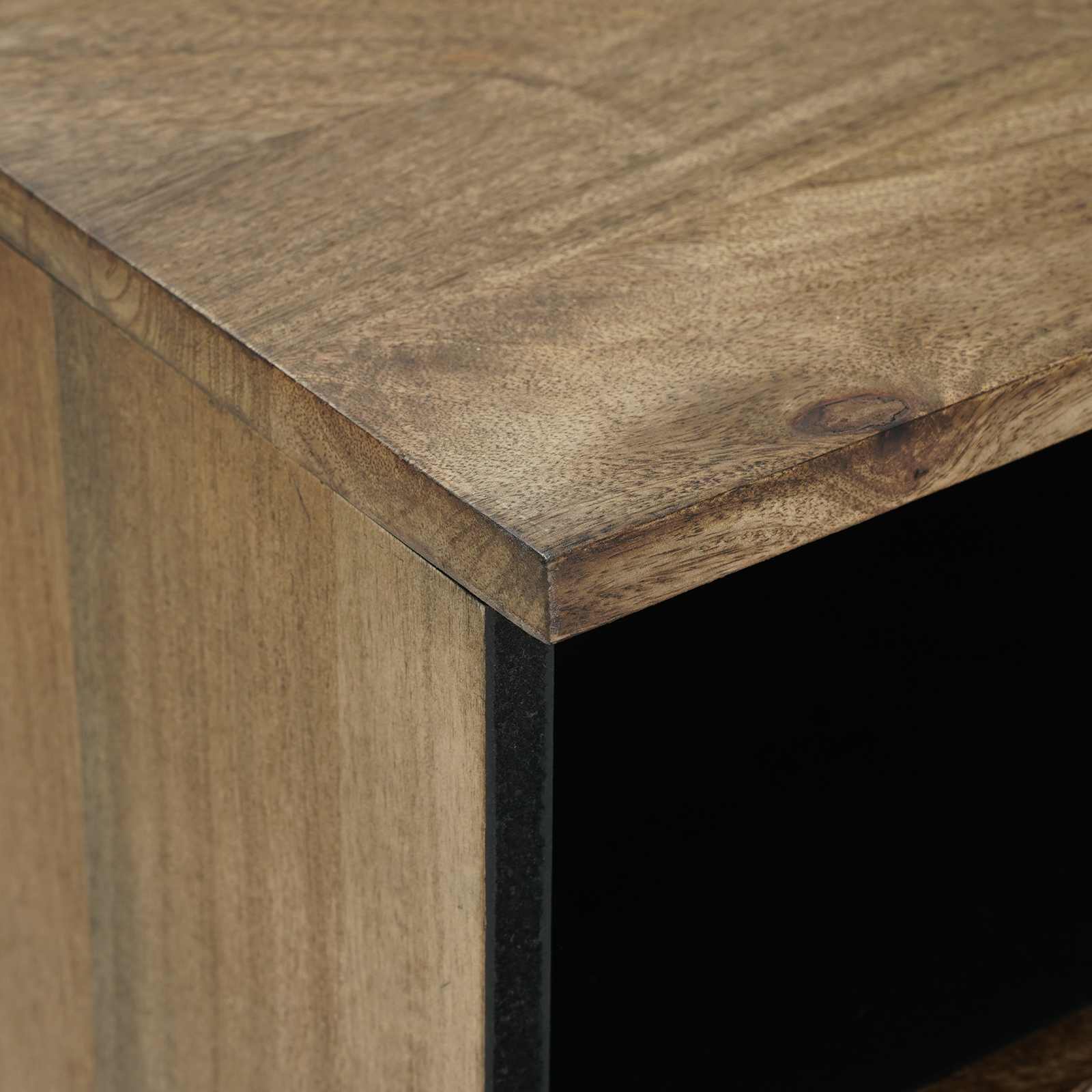 vidaXL TV-kast met lade Wit 80 x 33,5 x 46 cm Massief Mango Hout