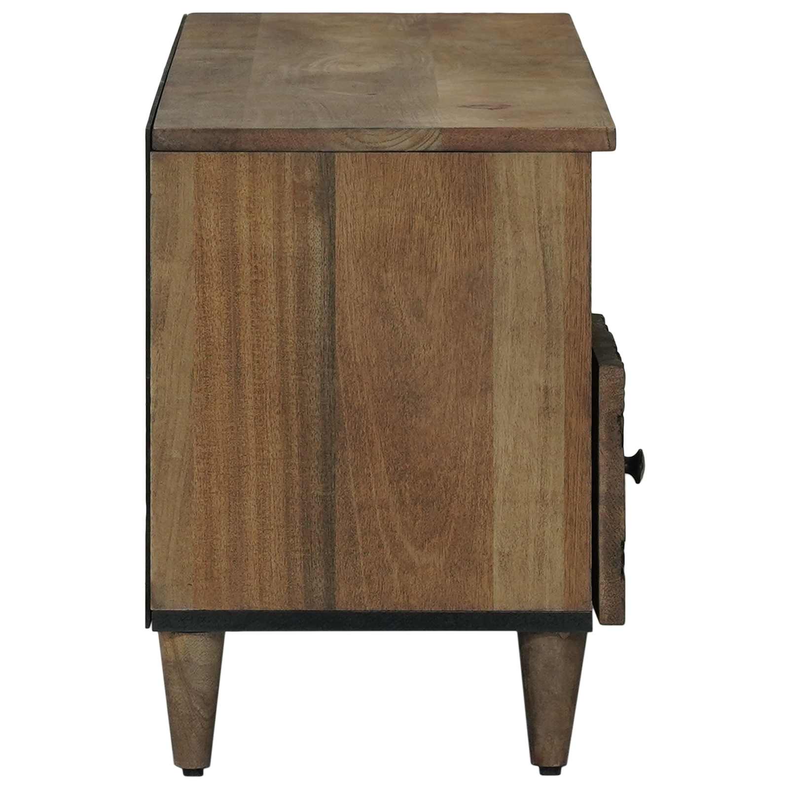 vidaXL TV-kast met lade Wit 100 x 33,5 x 46 cm Massief Mango Hout