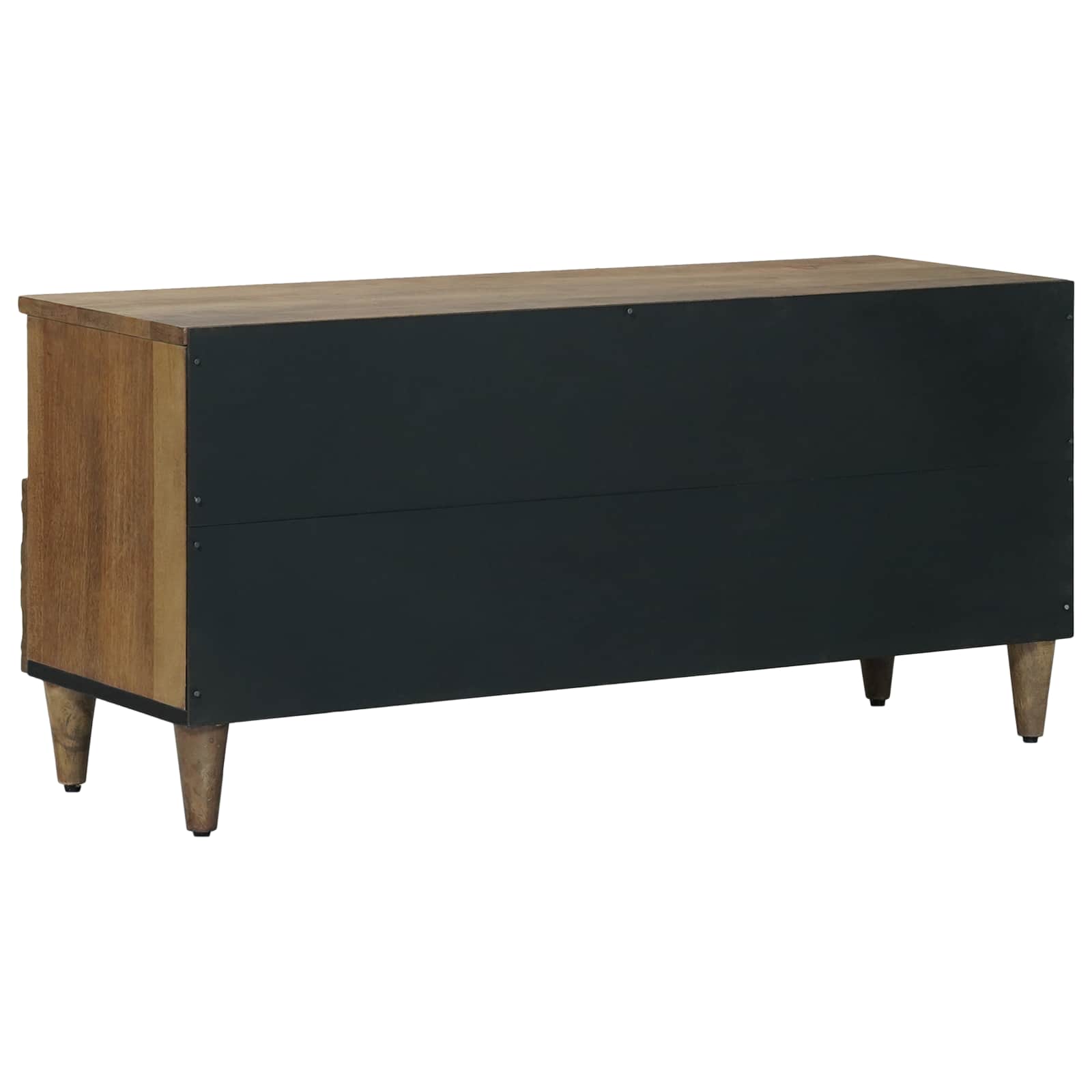 vidaXL TV-kast met lade Wit 100 x 33,5 x 46 cm Massief Mango Hout