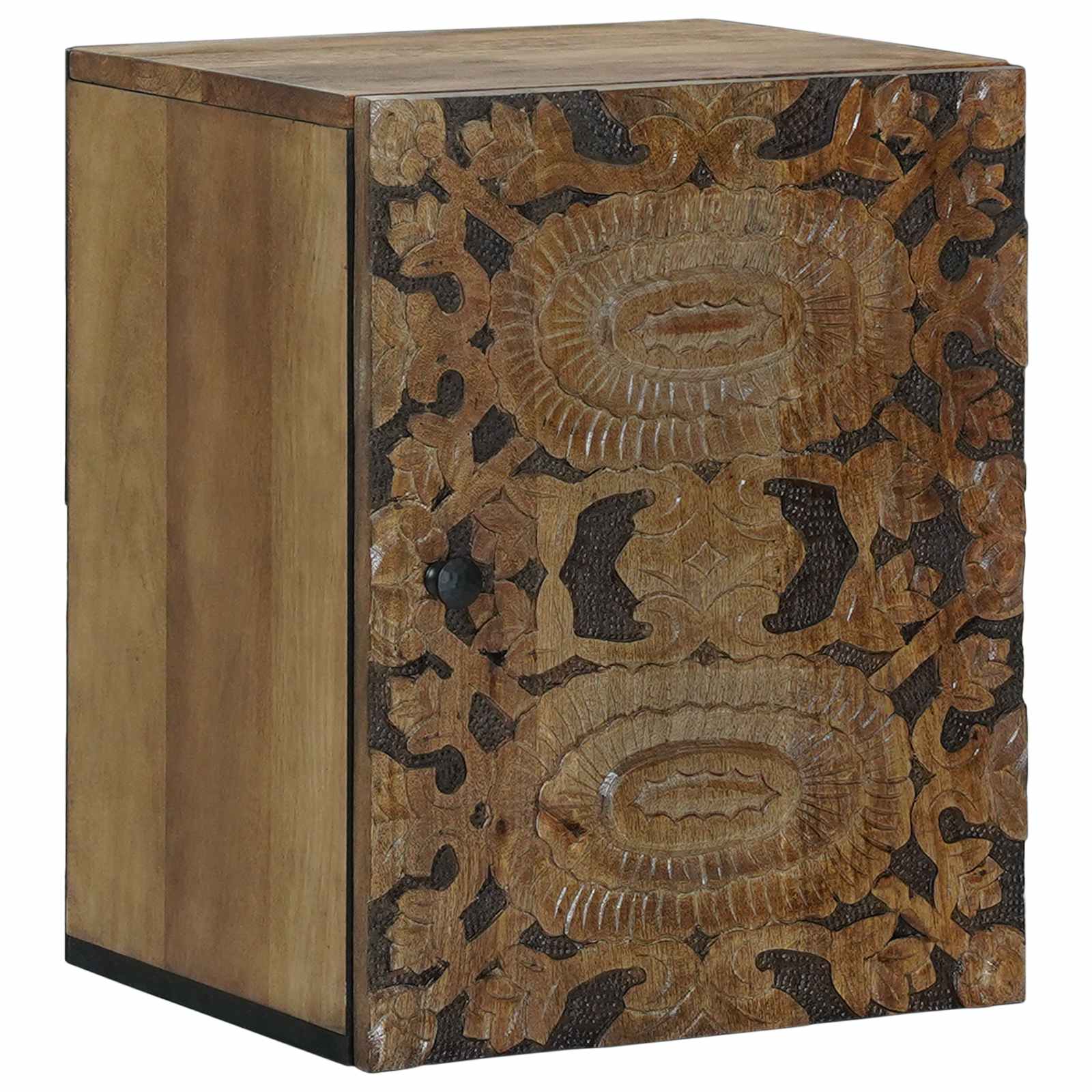 vidaXL Badkamer Hangkast Wit 38 x 33,5 x 48 cm Massief Mango Hout