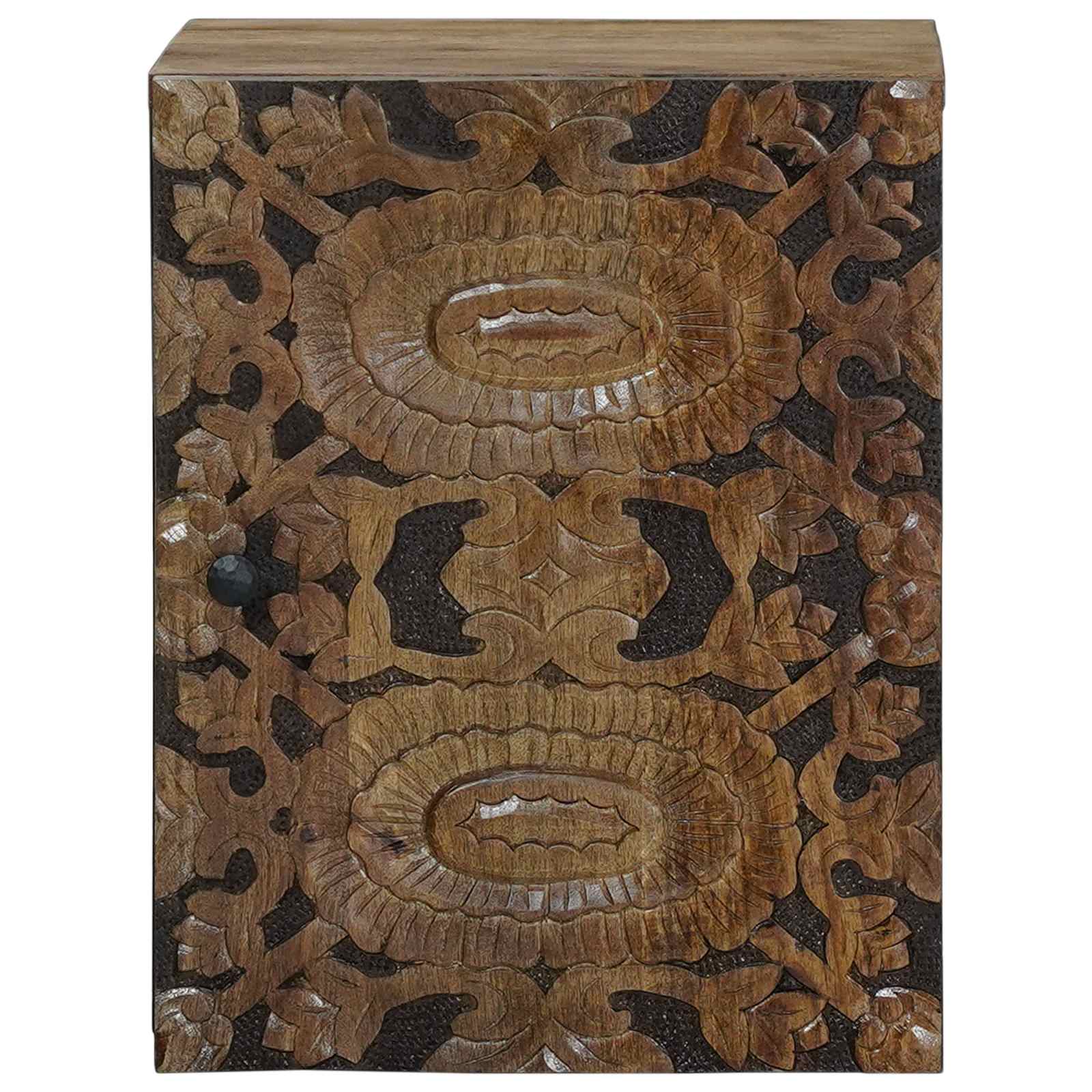 vidaXL Badkamer Hangkast Wit 38 x 33,5 x 48 cm Massief Mango Hout
