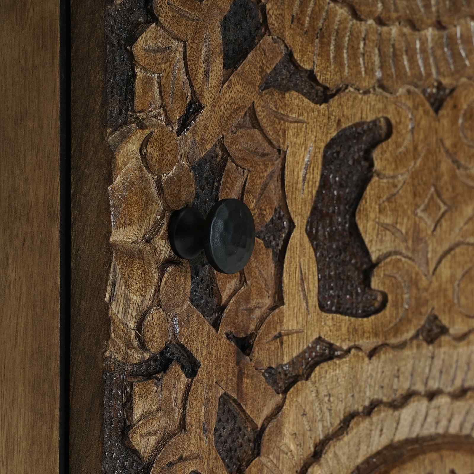 vidaXL Badkamer Hangkast Wit 38 x 33,5 x 48 cm Massief Mango Hout