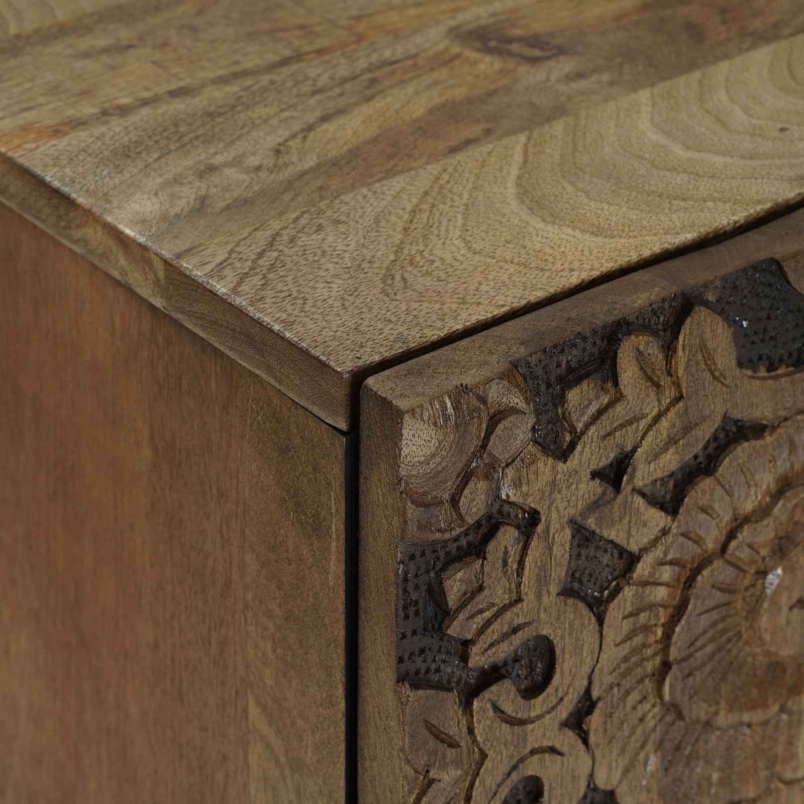 vidaXL Badkamerkast Wit 38 x 33,5 x 58 cm Massief Mango Hout