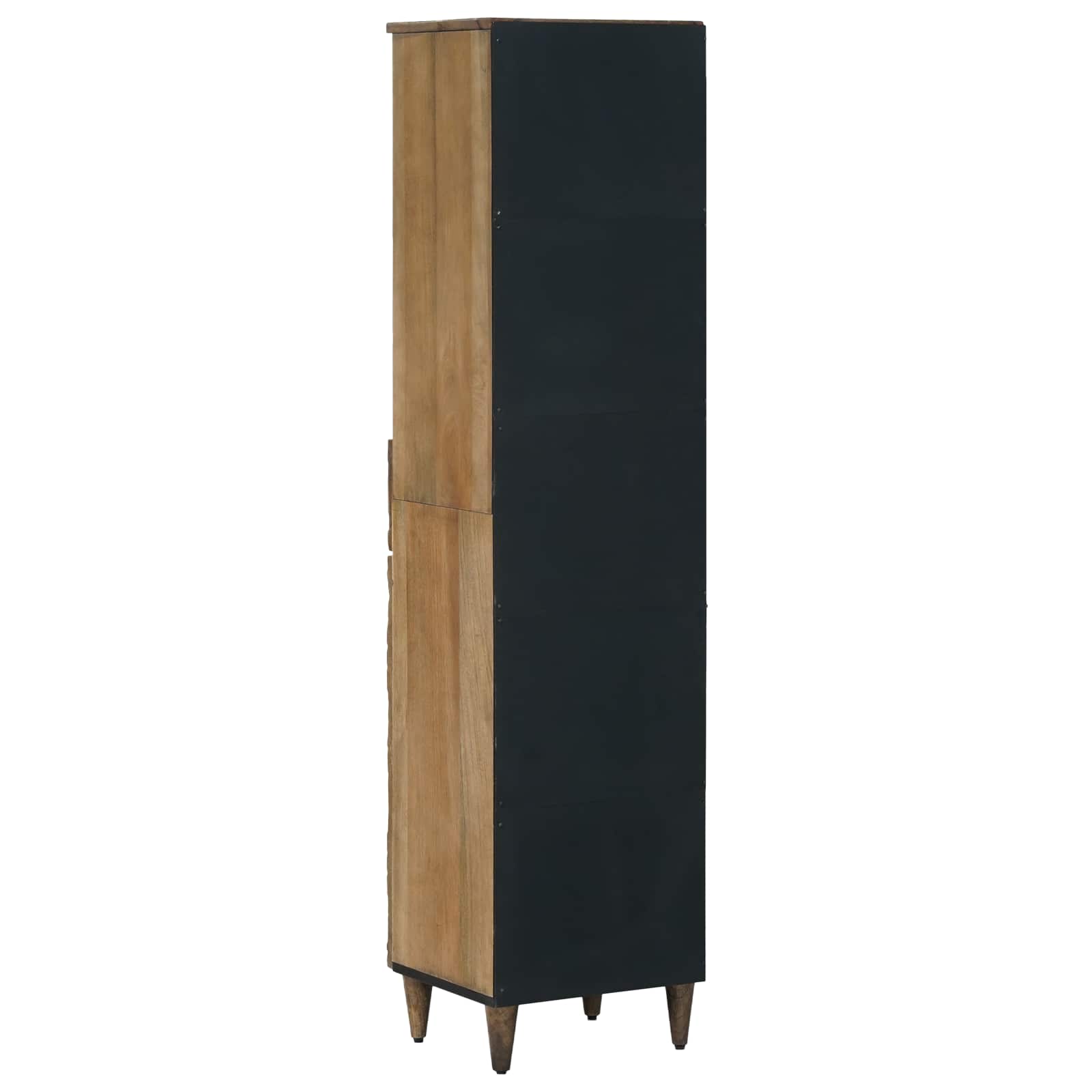 vidaXL Badkamerkast met lade Wit 38 x 33,5 x 160 cm Massief Mango Hout