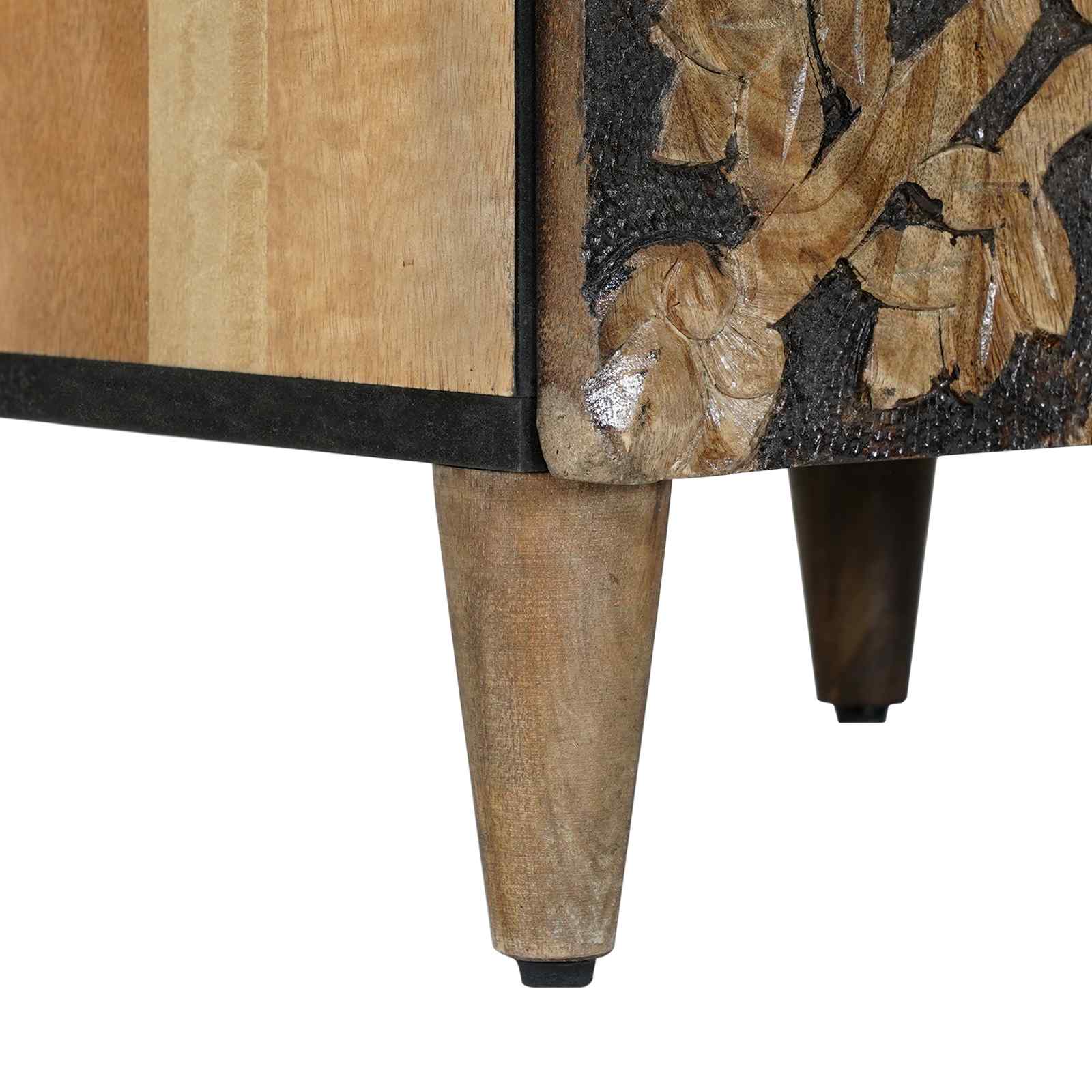 vidaXL Badkamerkast met lade Wit 38 x 33,5 x 160 cm Massief Mango Hout