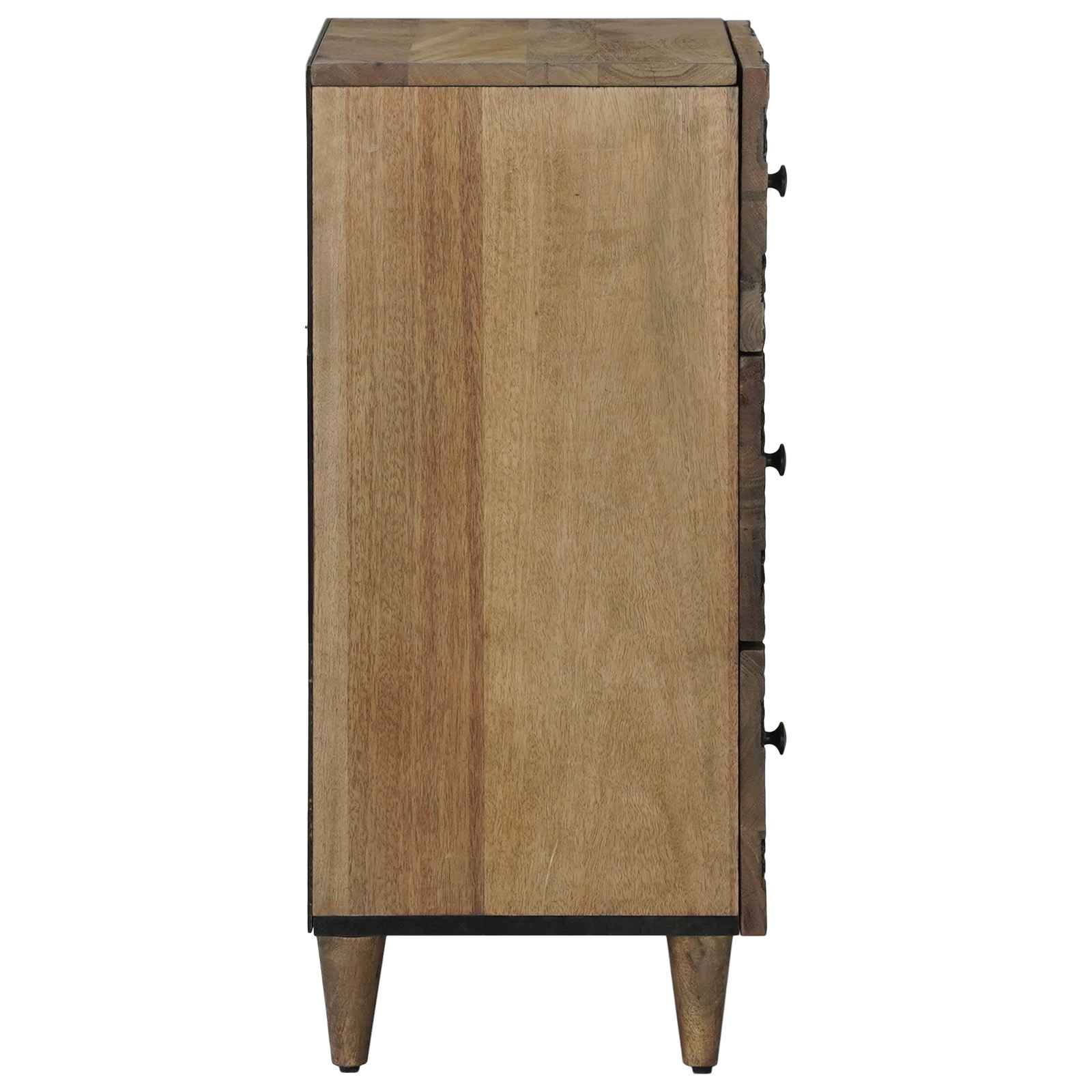 vidaXL Dressoir met lade Wit 40 x 33,5 x 75 cm Massief Mango Hout