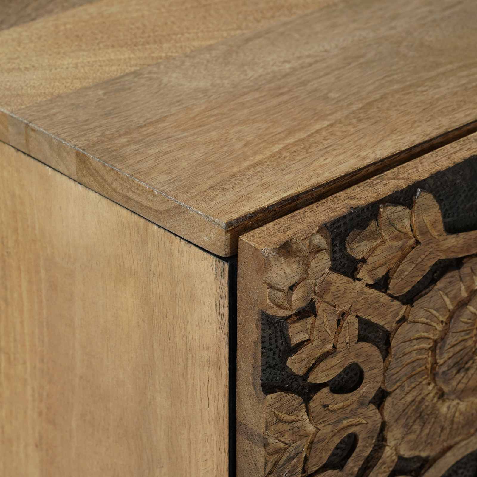vidaXL Dressoir met lade Wit 40 x 33,5 x 75 cm Massief Mango Hout