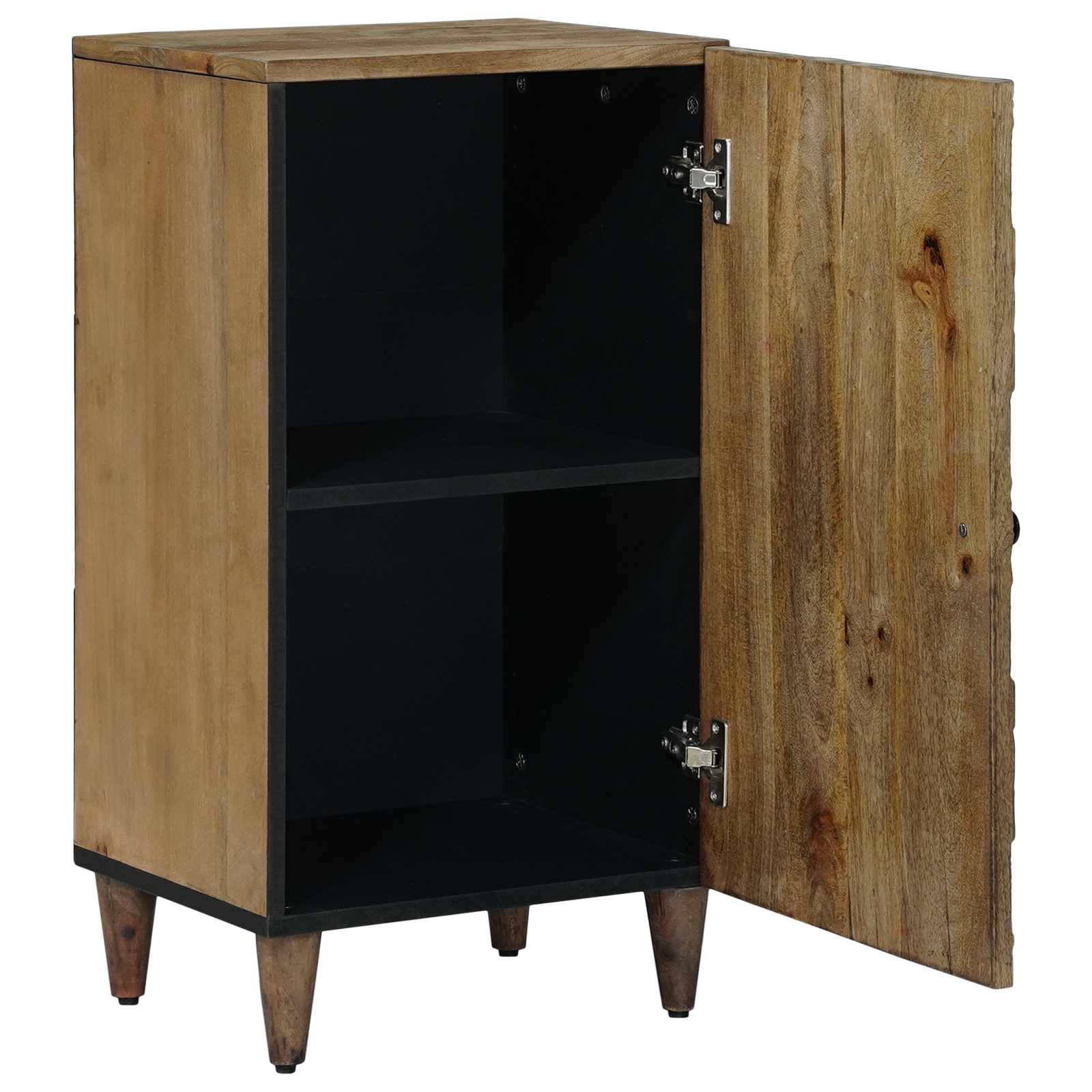 vidaXL Dressoir met opslag Wit 40 x 33,5 x 75 cm Massief Mango Hout
