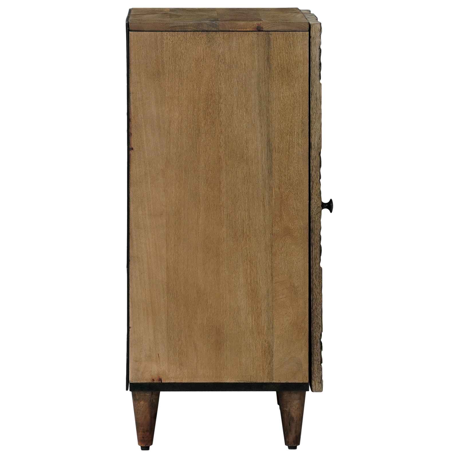 vidaXL Dressoir met opslag Wit 40 x 33,5 x 75 cm Massief Mango Hout