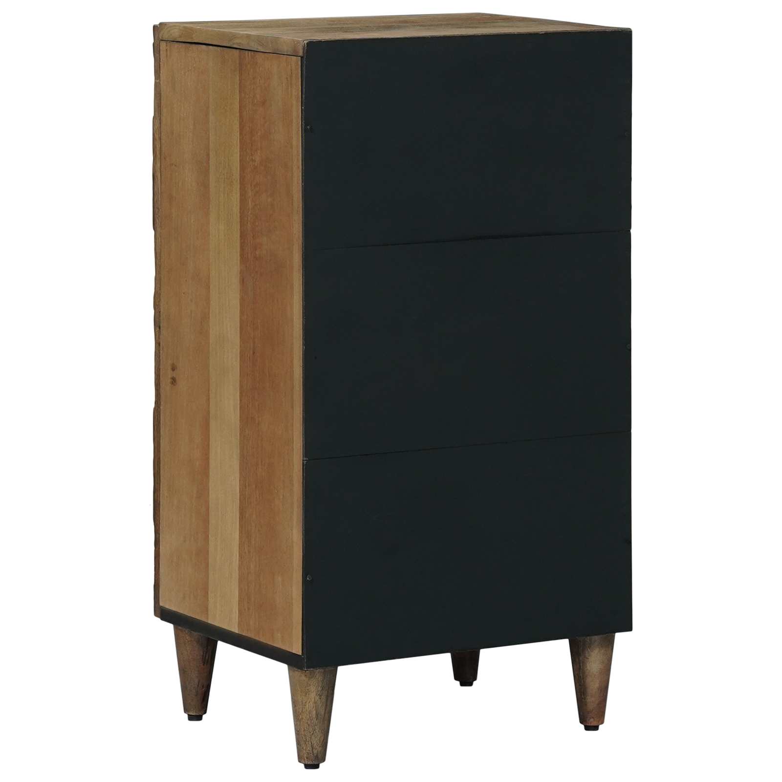vidaXL Dressoir met opslag Wit 40 x 33,5 x 75 cm Massief Mango Hout